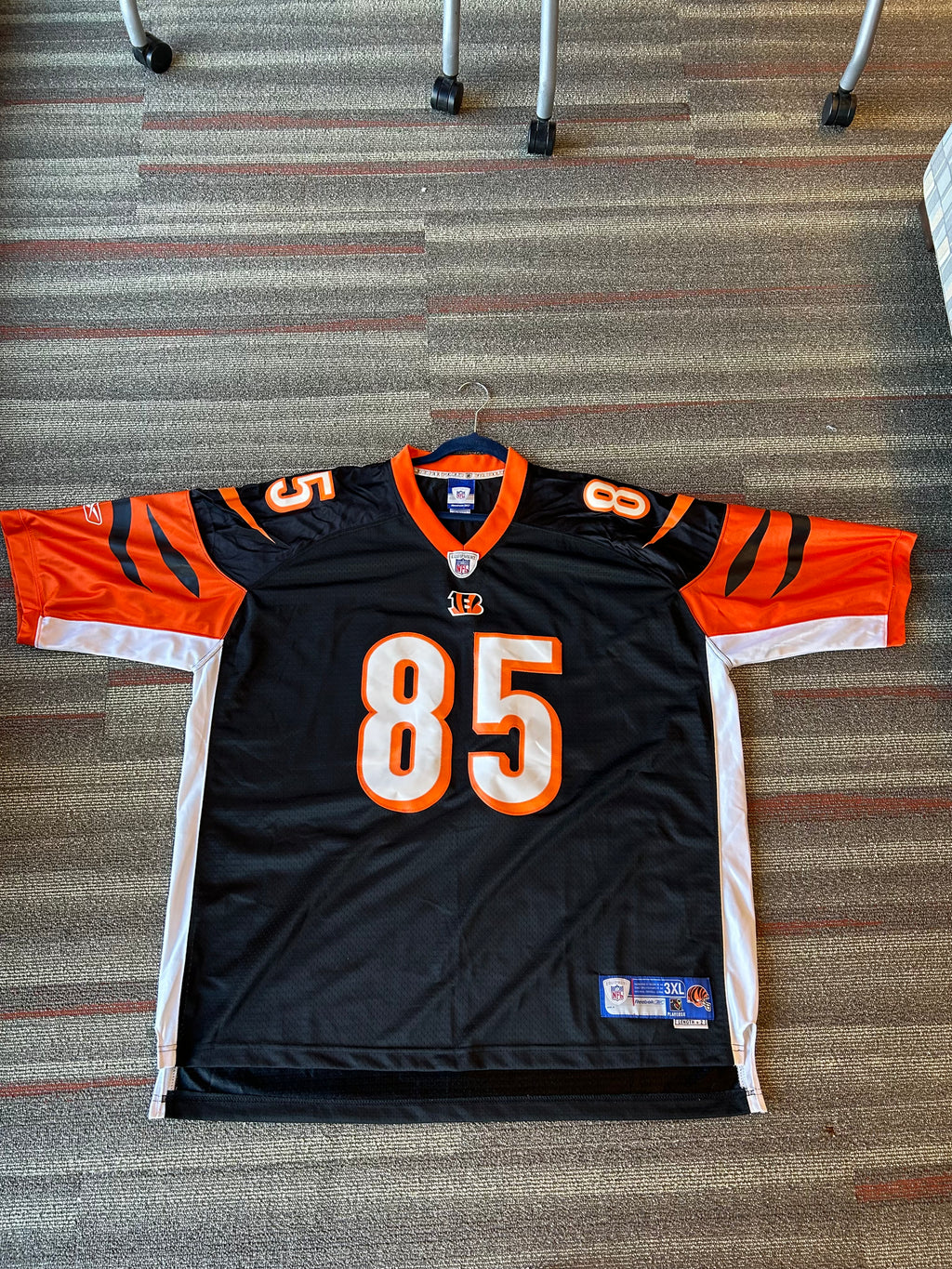 Vintage Cincinnati Bengals Chad Johnson Ochocinco Jersey Reebok Size 3XL Black