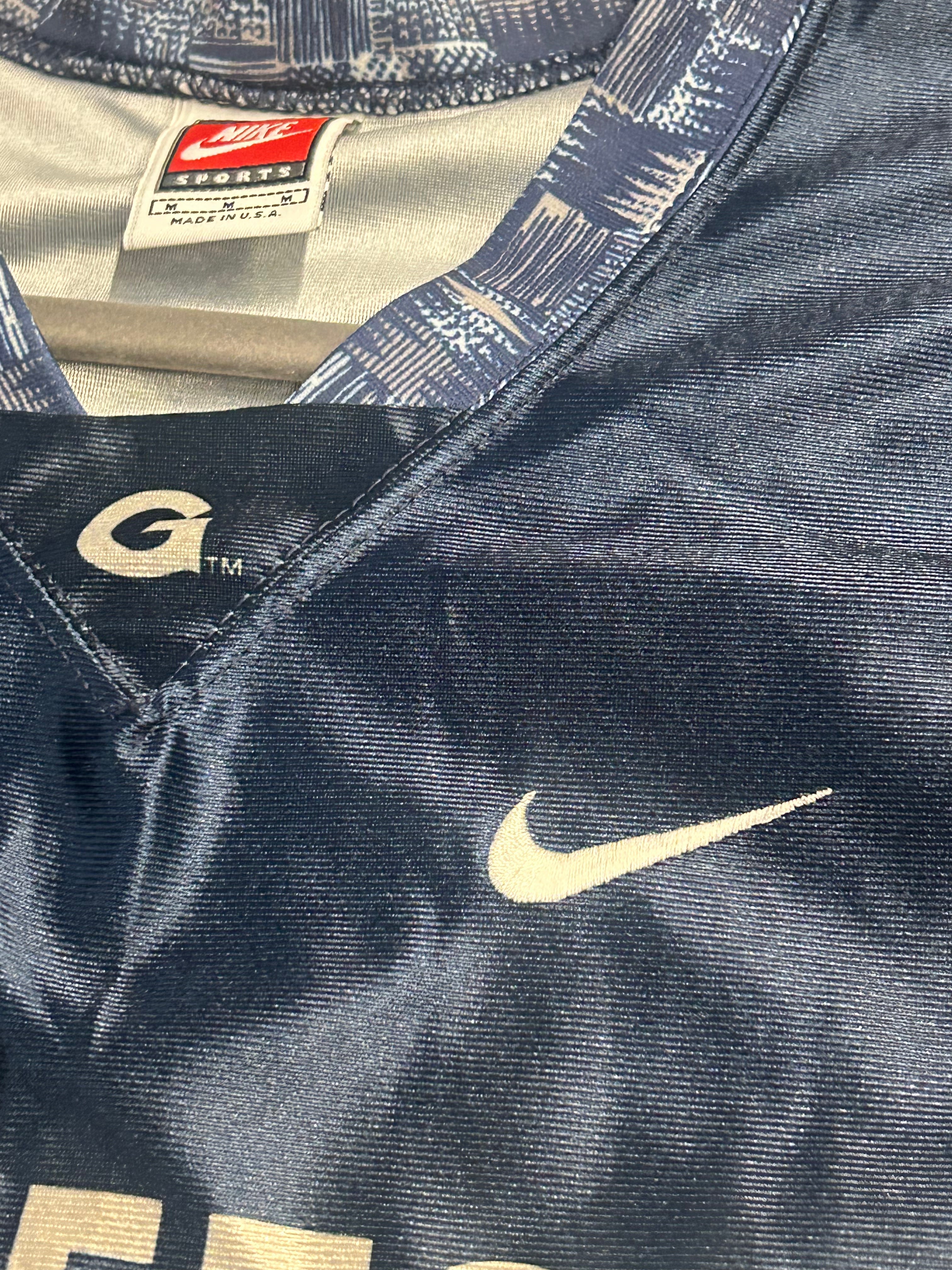 Nike Georgetown Hoyas #33 Patrick Ewing Navy Blue Basketball Jersey Sz Medium