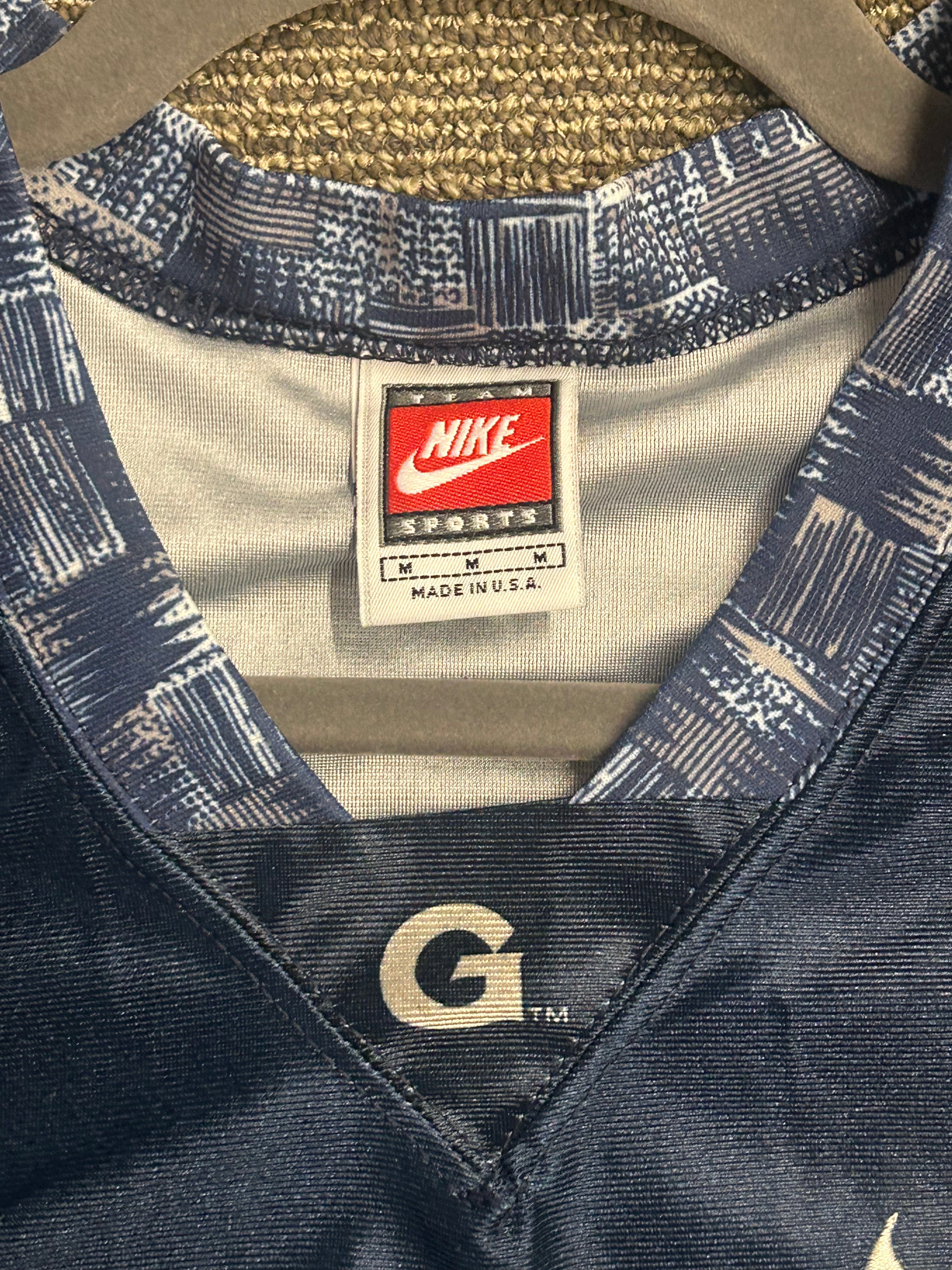 Nike Georgetown Hoyas #33 Patrick Ewing Navy Blue Basketball Jersey Sz Medium