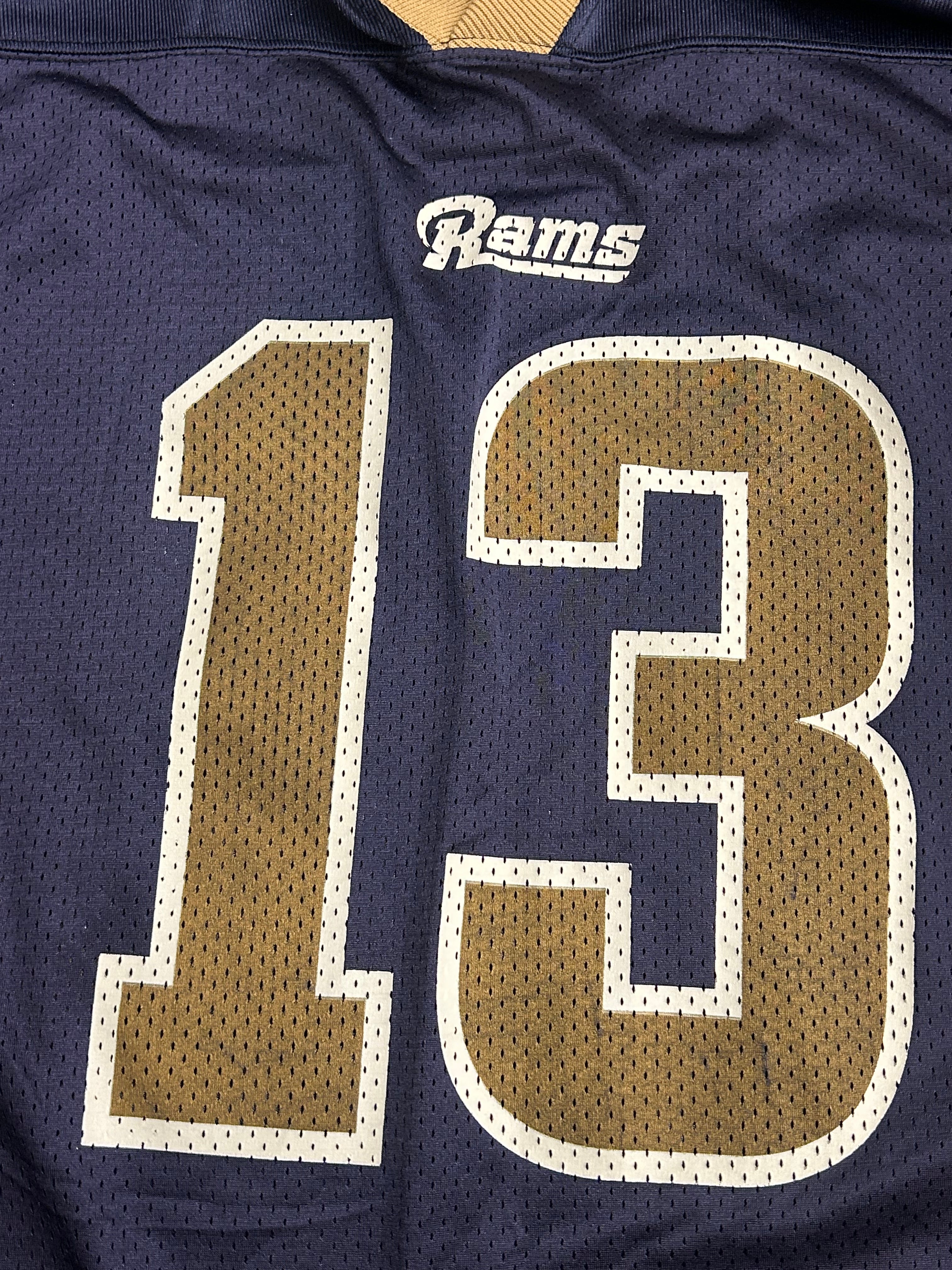 St. Louis Rams Kurt Warner Puma NFL Football Jersey Team Vintage Large Navy Blue