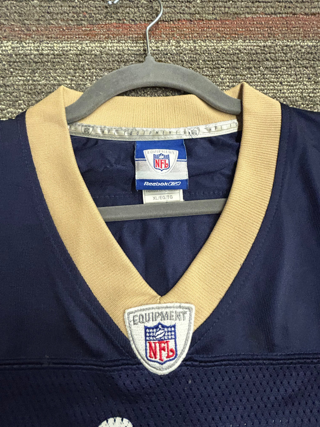 Chris Long St. Louis LA Rams Football Reebok NFL Equipment Jersey Size XL Blue