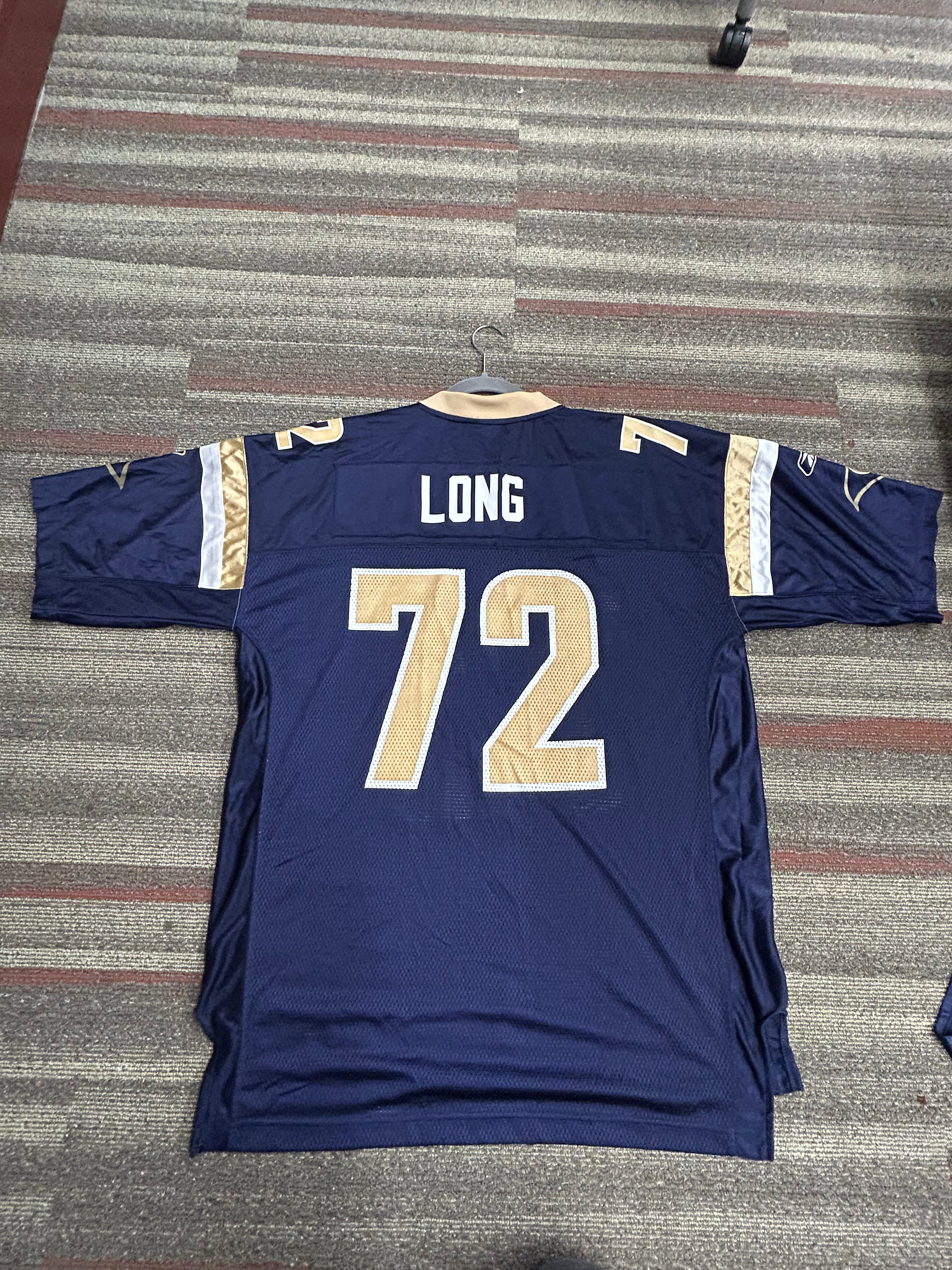 Chris Long St. Louis LA Rams Football Reebok NFL Equipment Jersey Size XL Blue