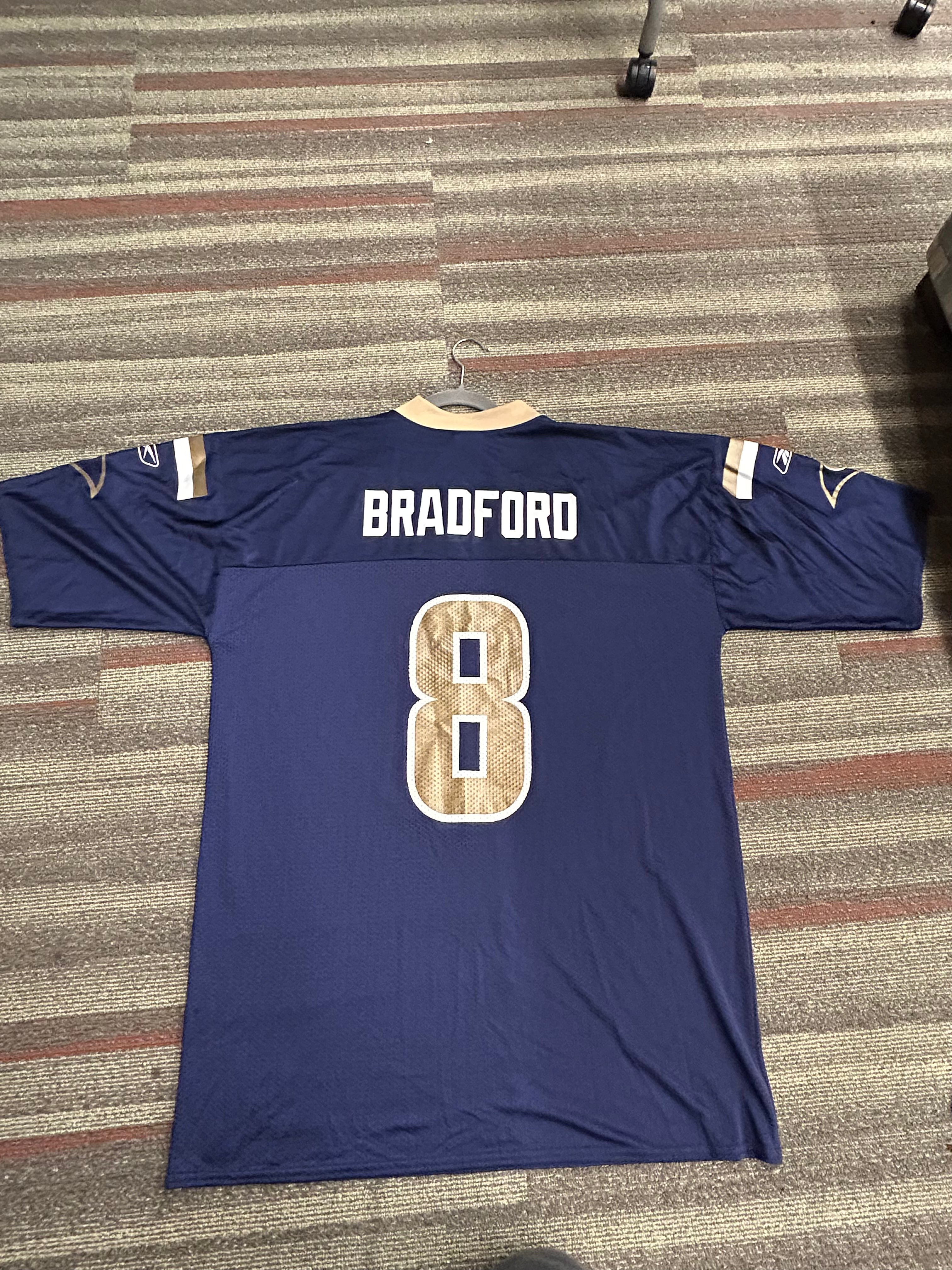 Reebok Premier NFL St. Louis Rams Sam Bradford Navy Blue Jersey Men's Size XL