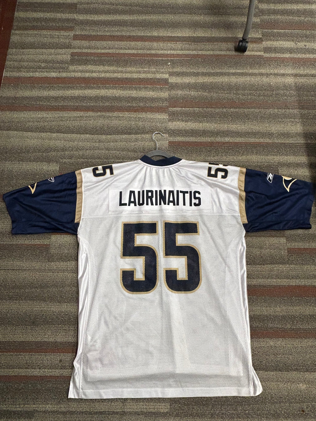 St. Louis Rams James Laurinaitis Men Sz XL White Jersey NFL Equipment Reebok #55