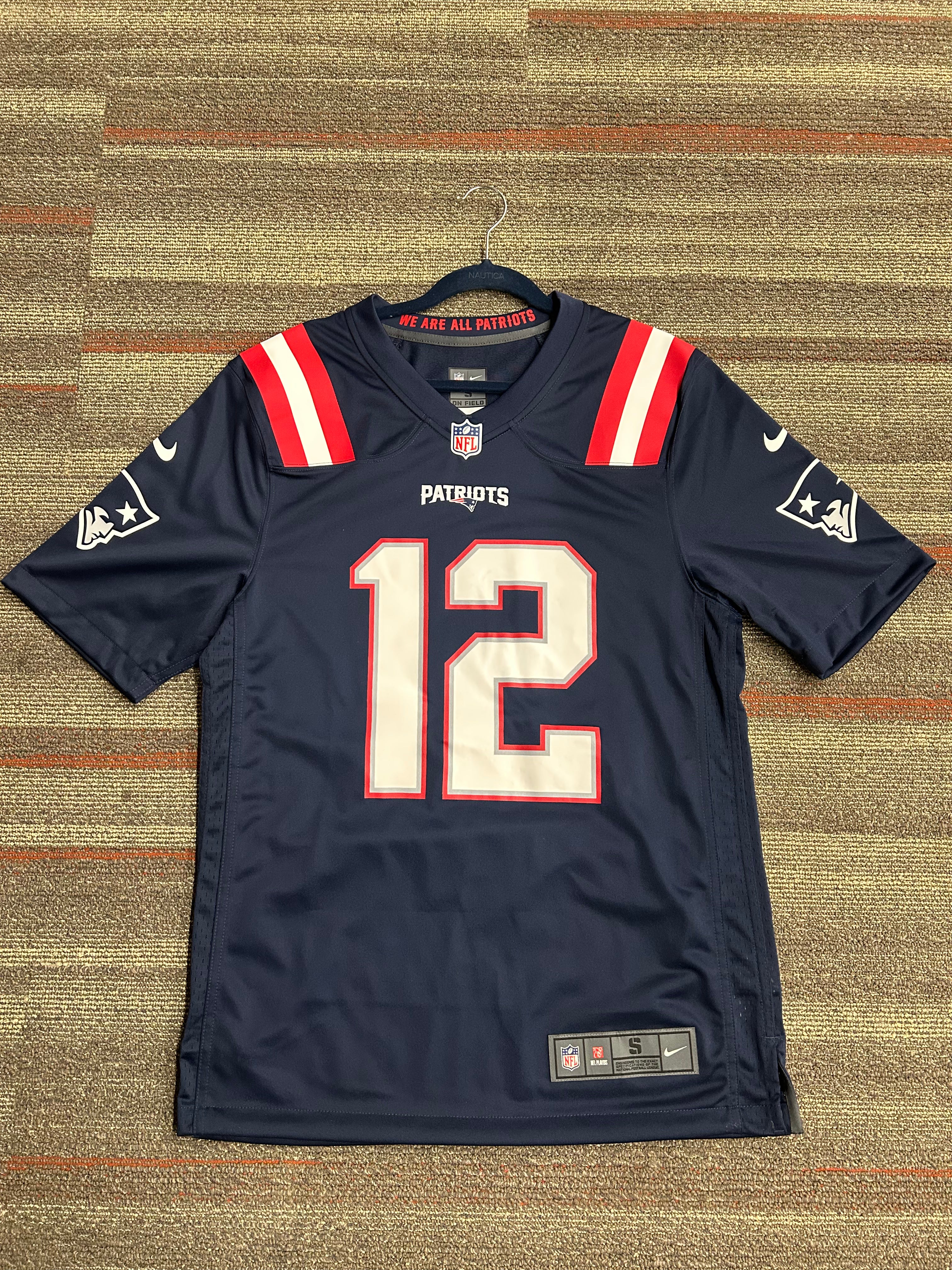 Tom Brady Patriots Jersey Men's Small On Field Nike Number 12 New England NFL