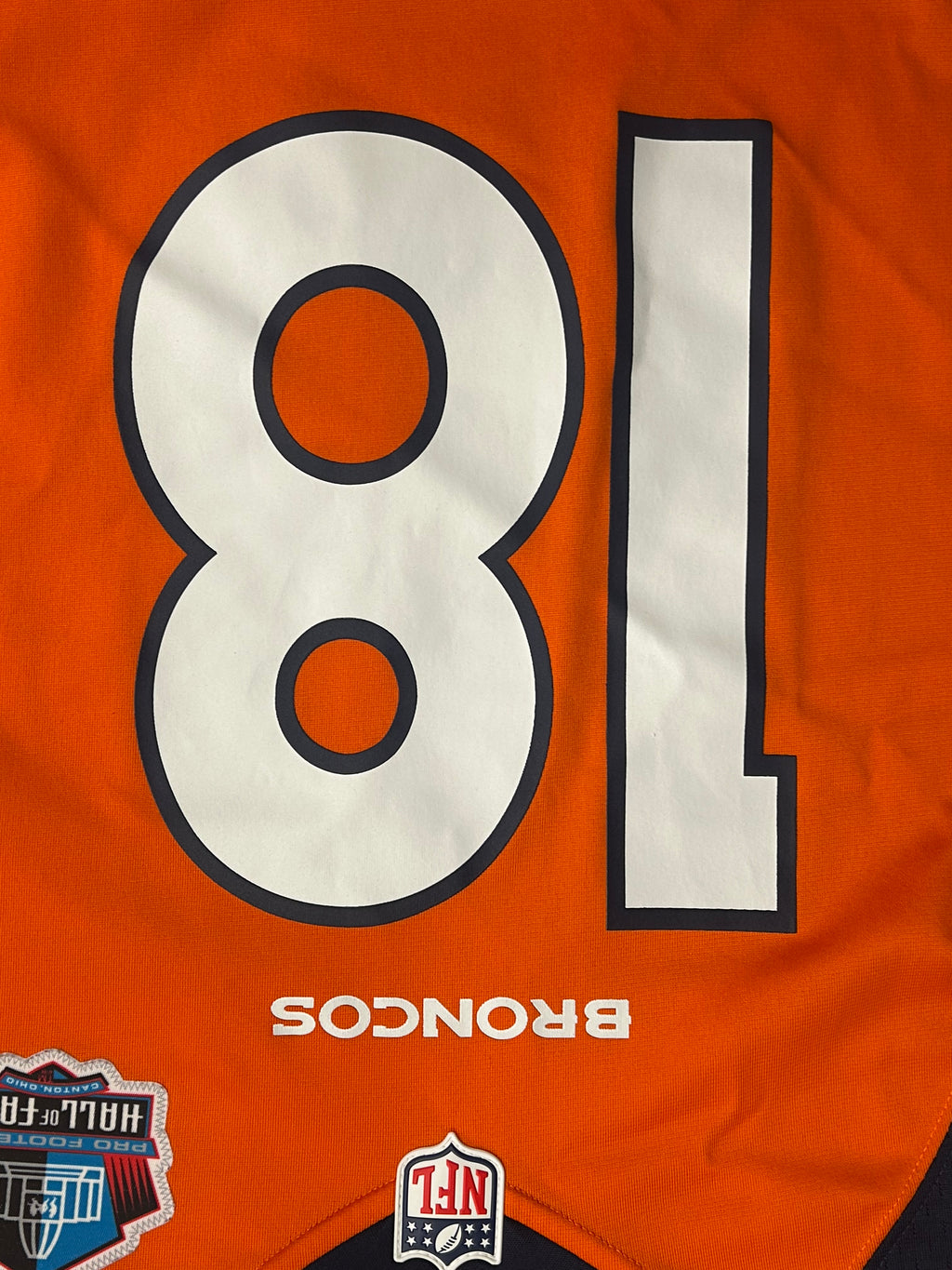 Denver Broncos Peyton Manning Size Medium Nike On Field Jersey Hall of Fame Orange NFL