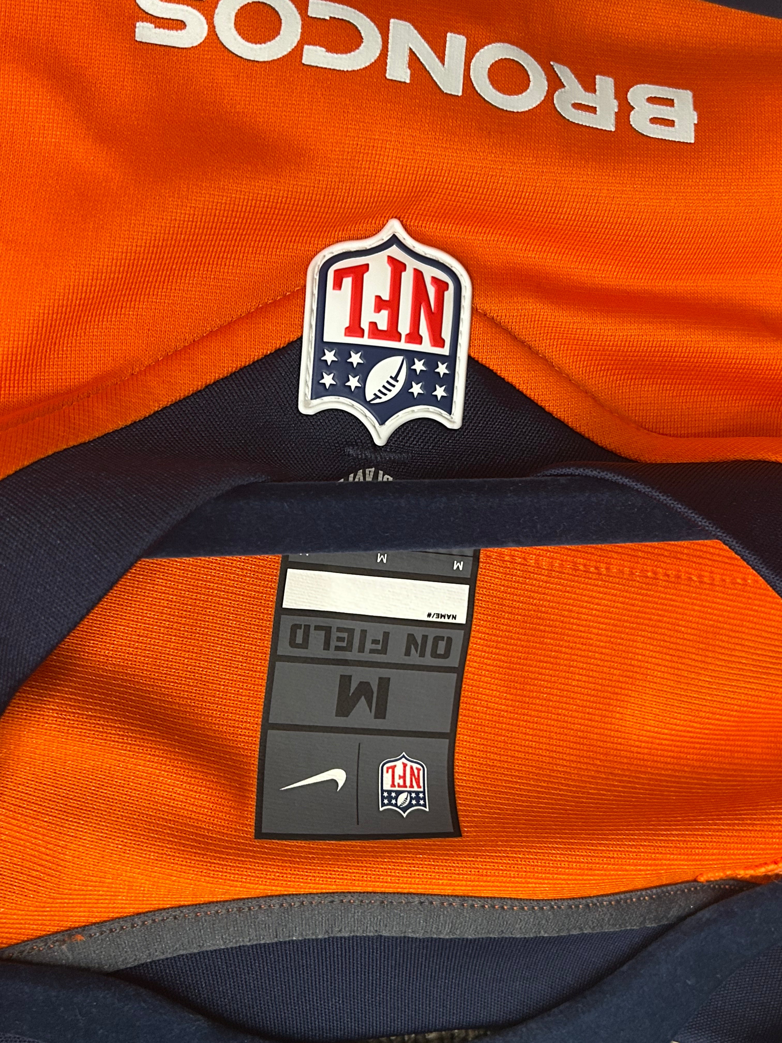 Denver Broncos Peyton Manning Size Medium Nike On Field Jersey Hall of Fame Orange NFL