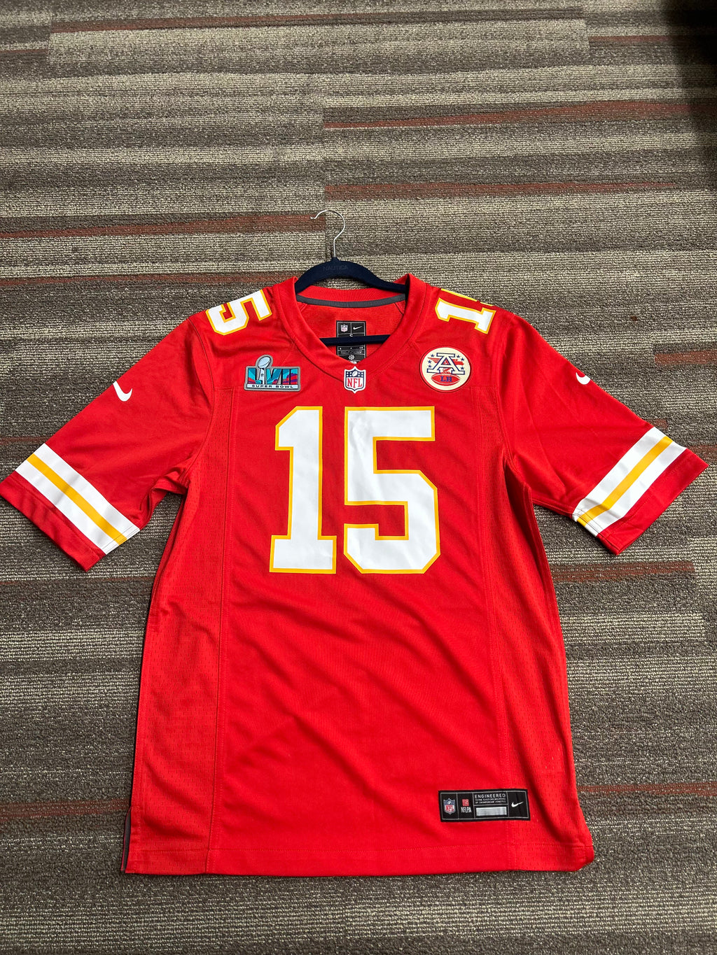 Kansas City Chiefs Jersey Patrick Mahomes #15 Super Bowl LIX Patch Nike Mens S
