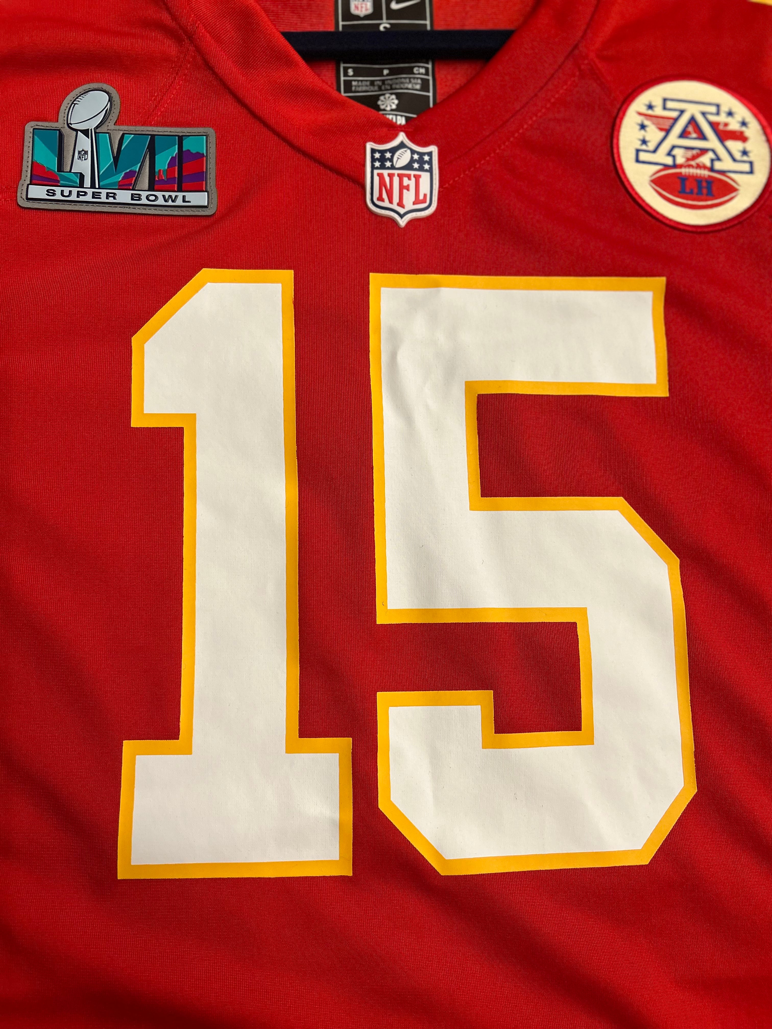 Kansas City Chiefs Jersey Patrick Mahomes #15 Super Bowl LIX Patch Nike Mens S