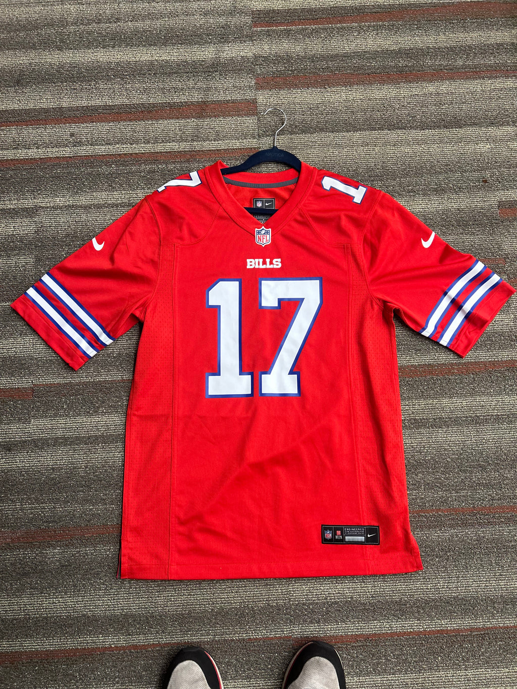 Nike Josh Allen Buffalo Bills NFL Stitched Jersey Men's Size Medium Red #17