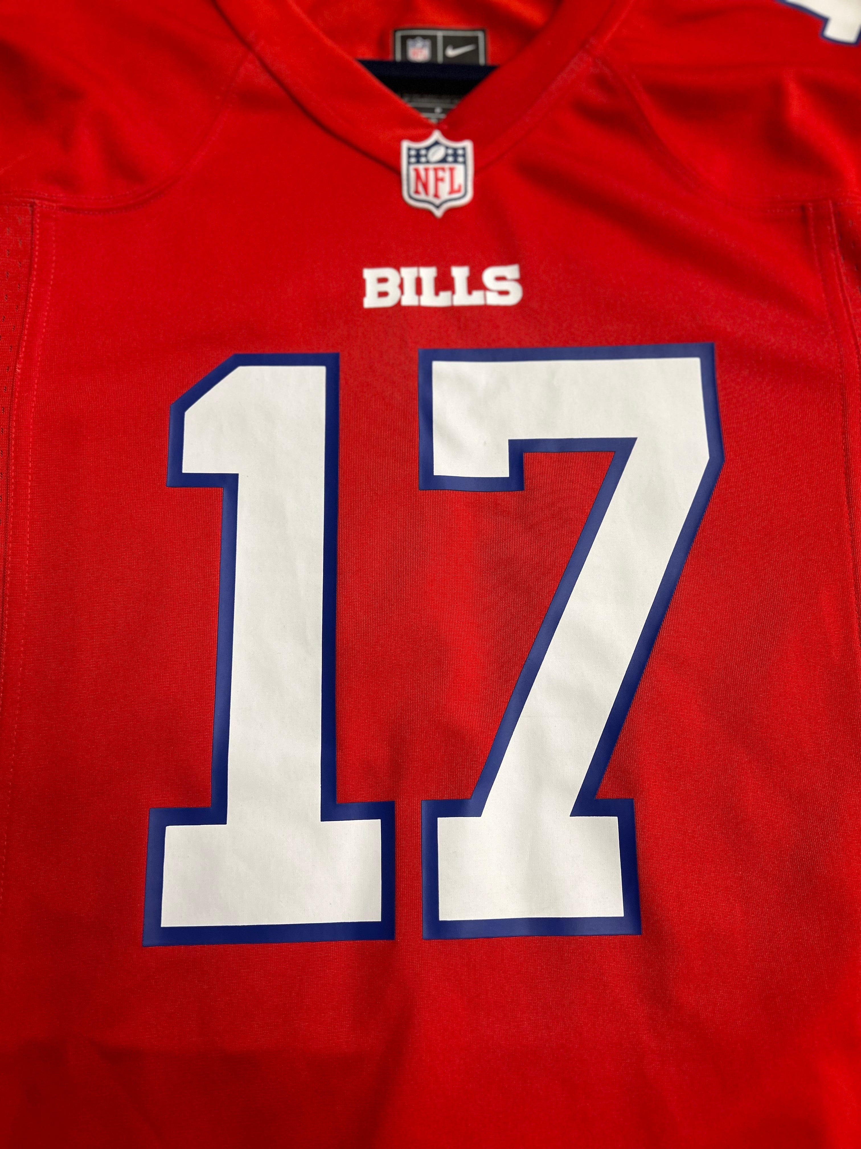 Nike Josh Allen Buffalo Bills NFL Stitched Jersey Men's Size Medium Red #17