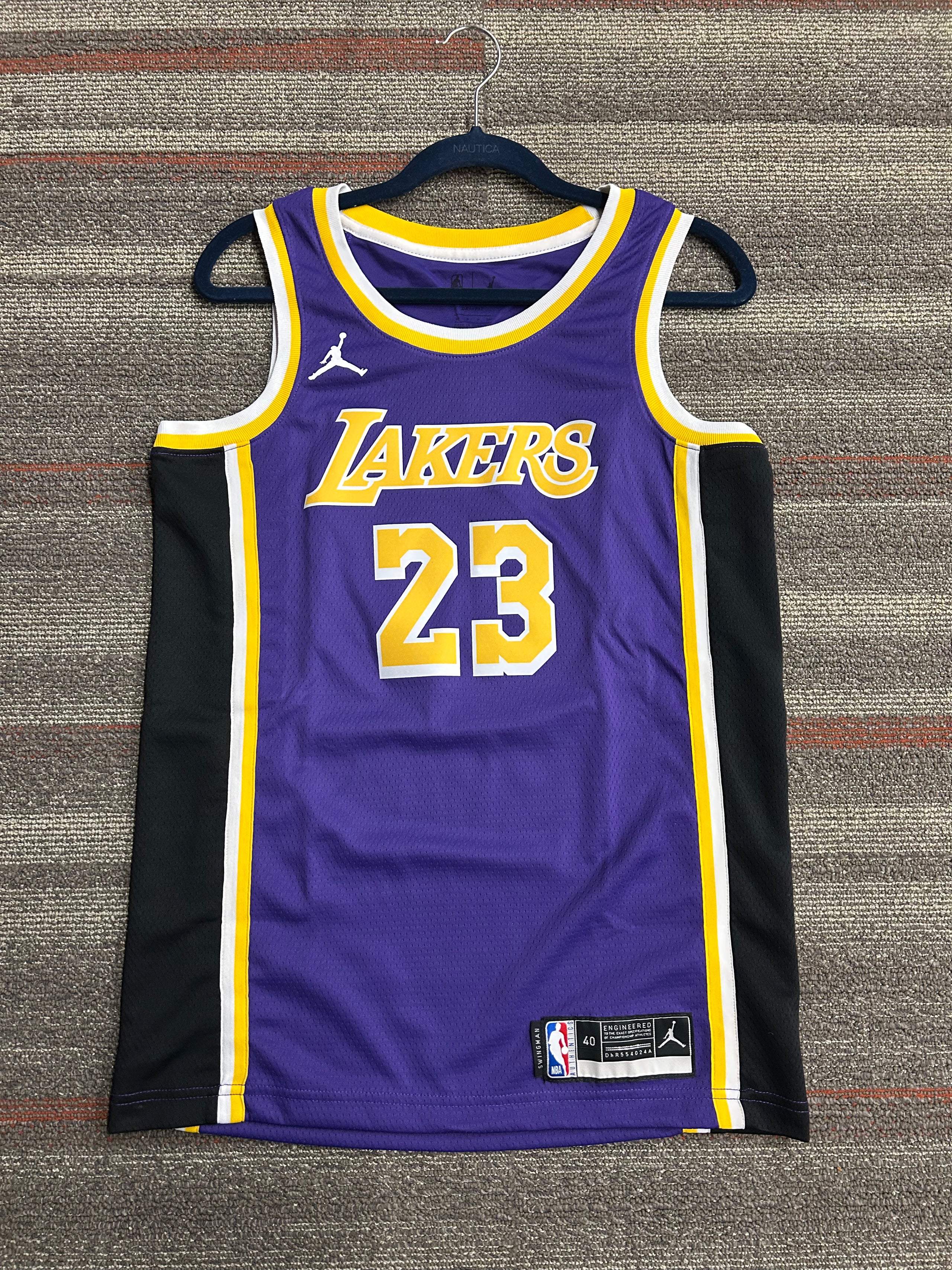 Nike Los Angeles Lakers LeBron James Statement Jersey Size 40 Small Jordan NBA