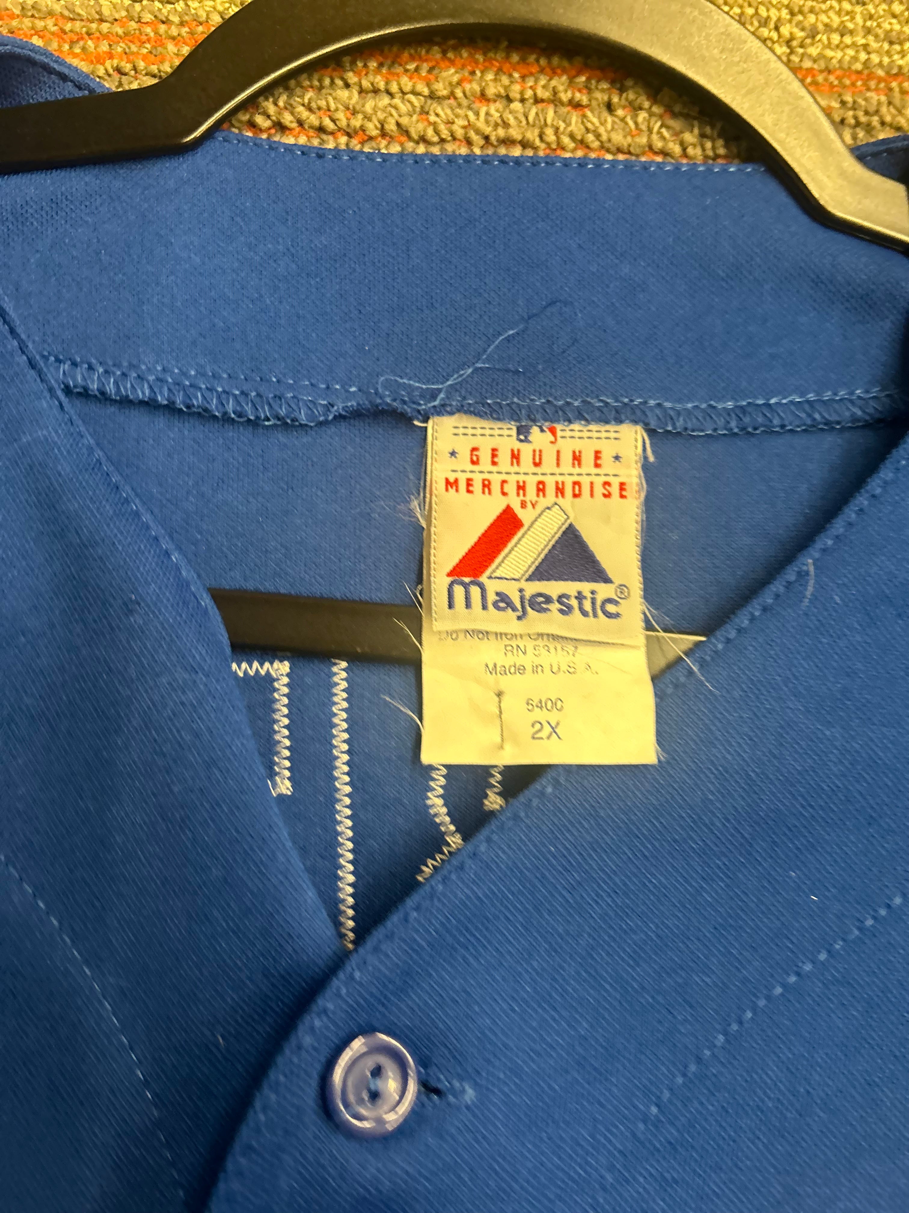 Chicago Cubs Carlos Zambrano Jersey Mens 2XL Blue MLB Baseball #38 Majestic