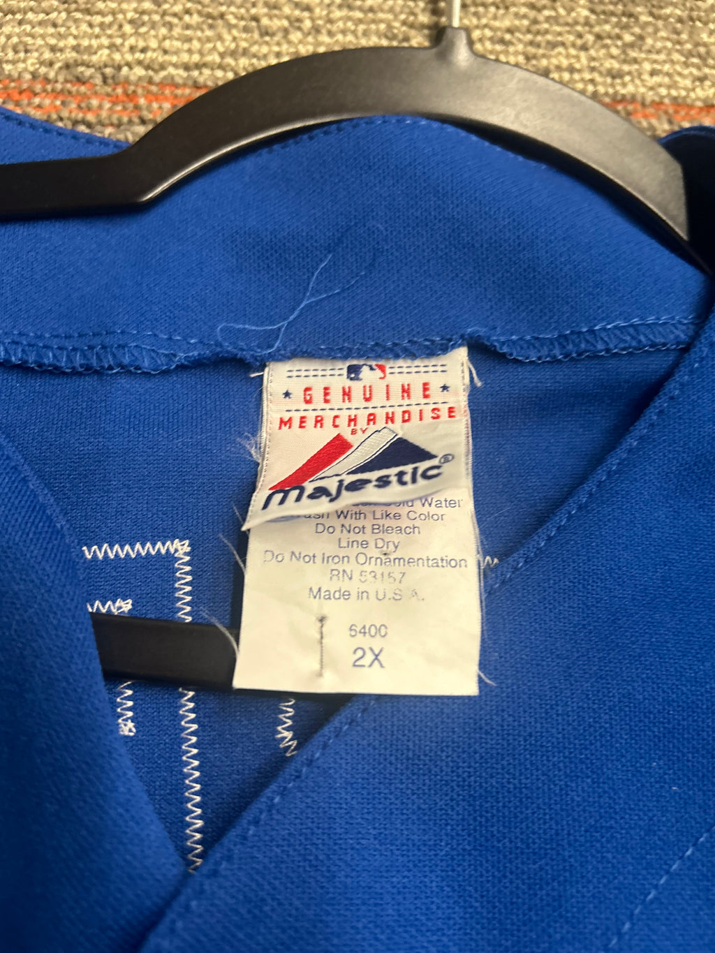 Chicago Cubs Carlos Zambrano Jersey Mens 2XL Blue MLB Baseball #38 Majestic