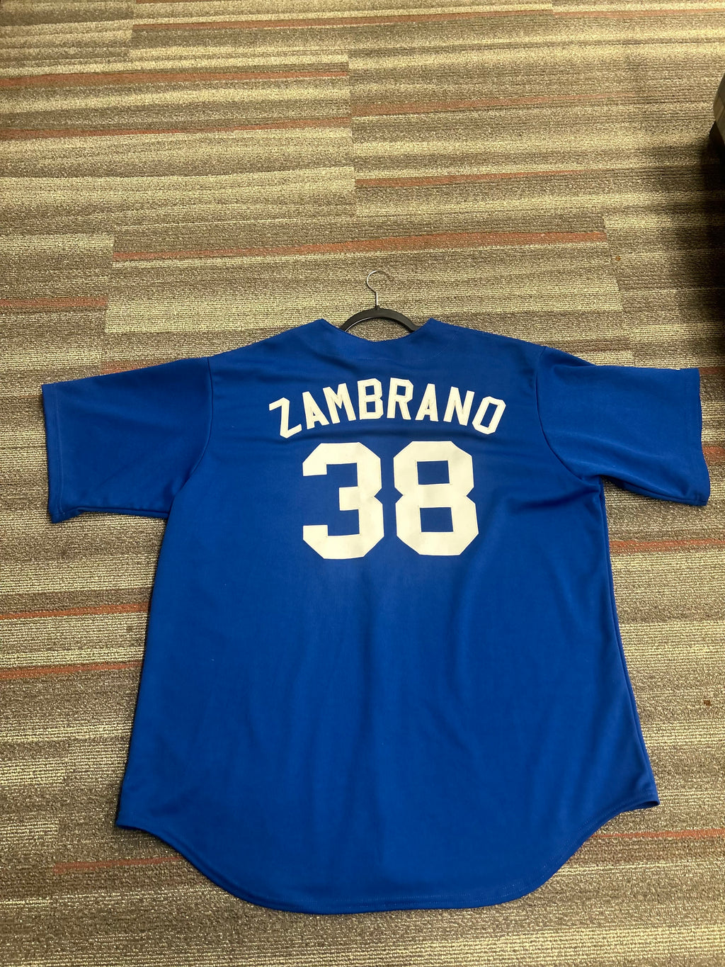 Chicago Cubs Carlos Zambrano Jersey Mens 2XL Blue MLB Baseball #38 Majestic