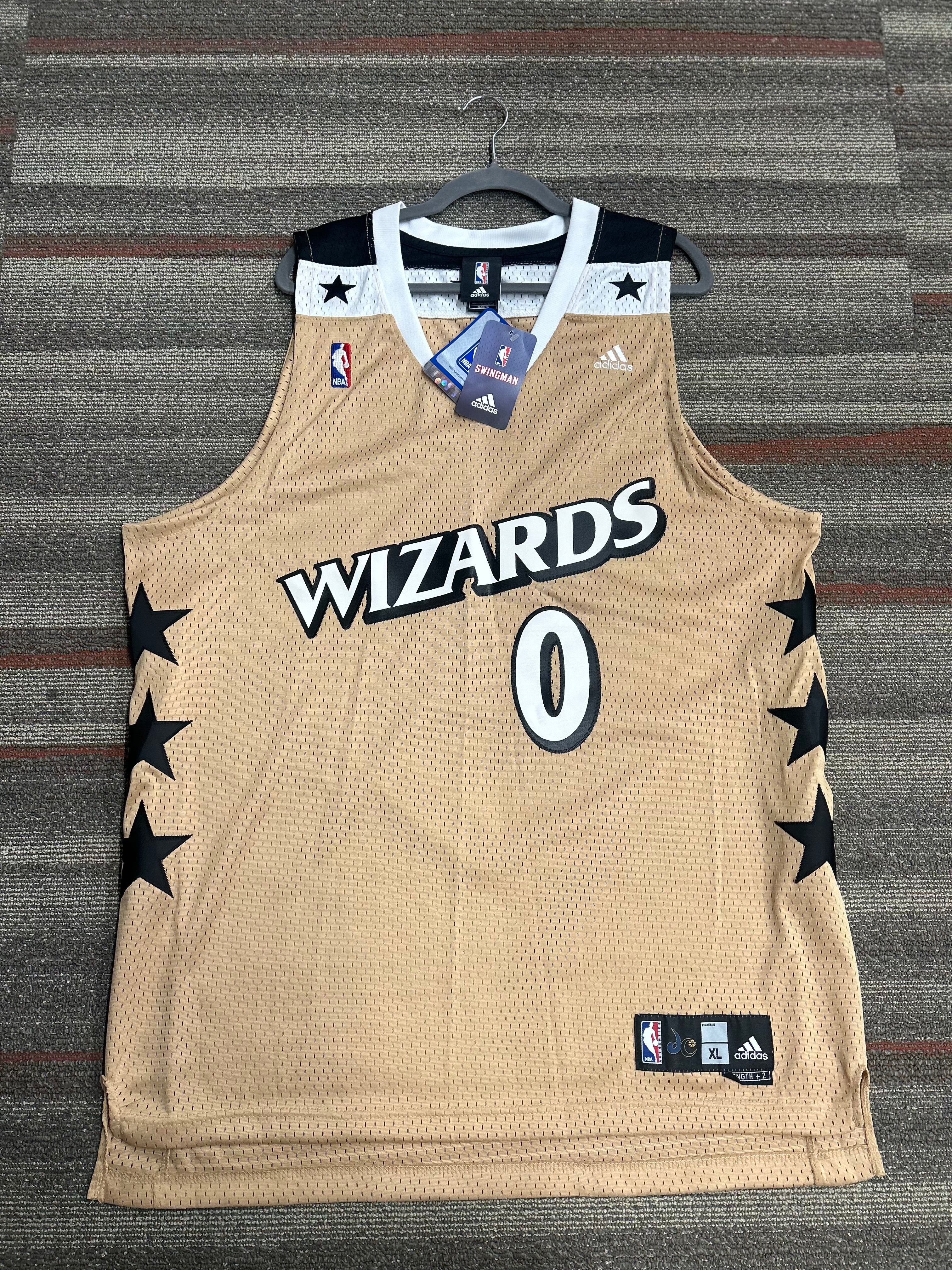 NBA Adidas Washington Wizards Gilbert Arenas Jersey Gold Mens XL New With Tags 0