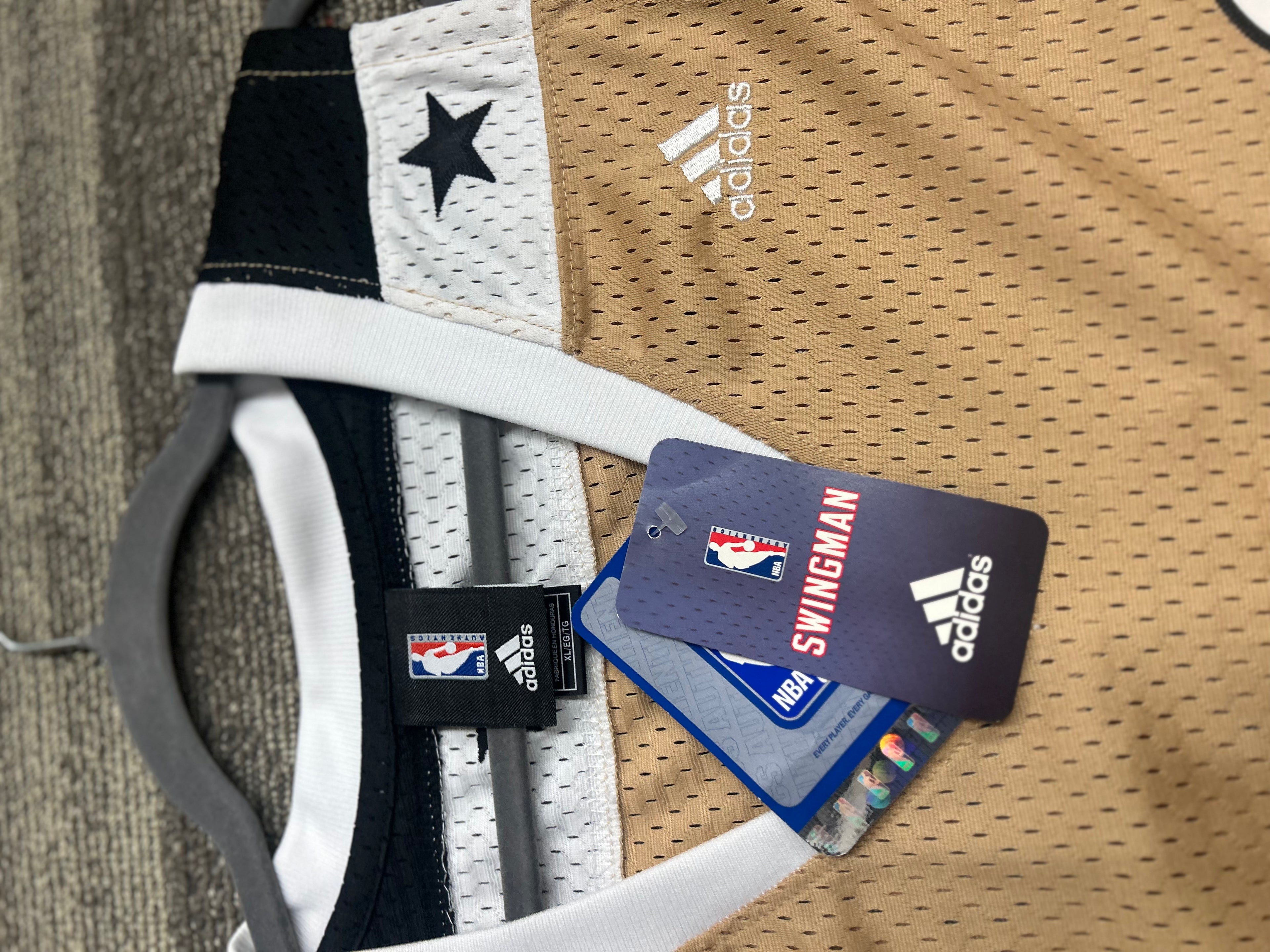 NBA Adidas Washington Wizards Gilbert Arenas Jersey Gold Mens XL New With Tags 0