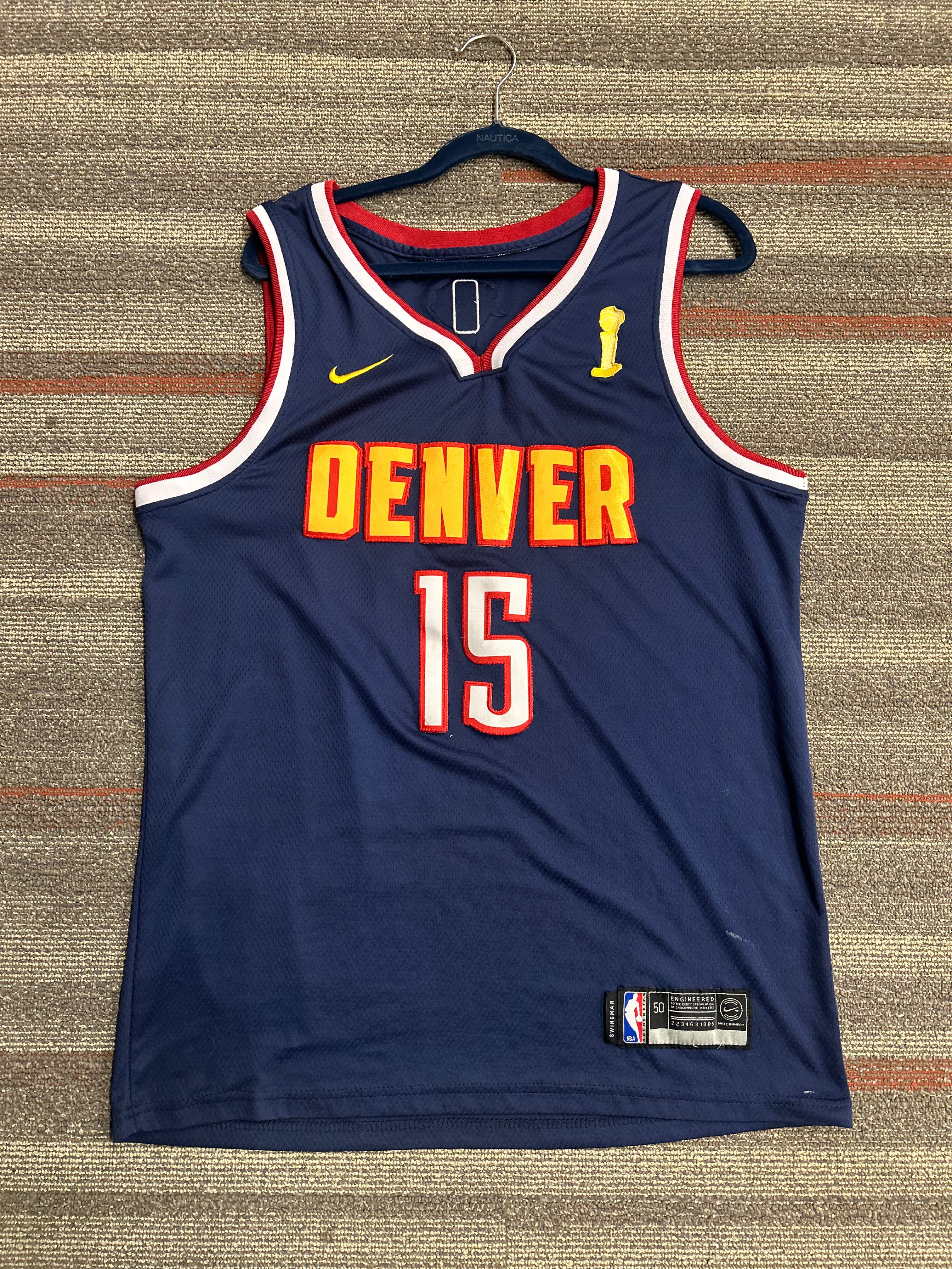 Denver Nuggets Nikola Jokic #15 Finals MVP Blue Jersey Mens Size 50 L/XL