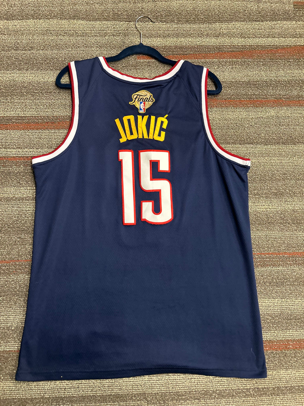 Denver Nuggets Nikola Jokic #15 Finals MVP Blue Jersey Mens Size 50 L/XL