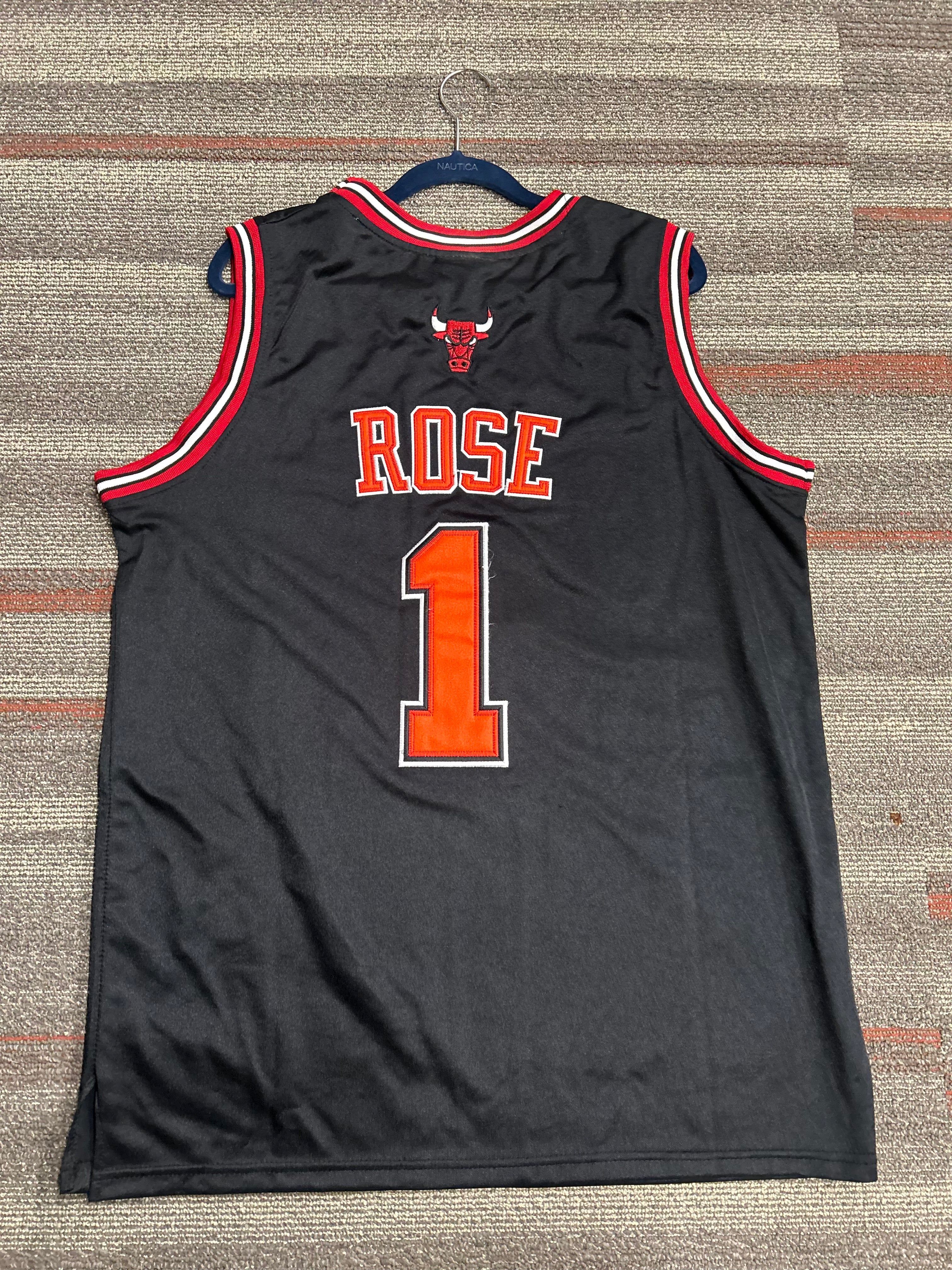 Chicago Bulls Derrick Rose #1 Adidas Alternate Jersey Size Large 50th Anniversary Patch