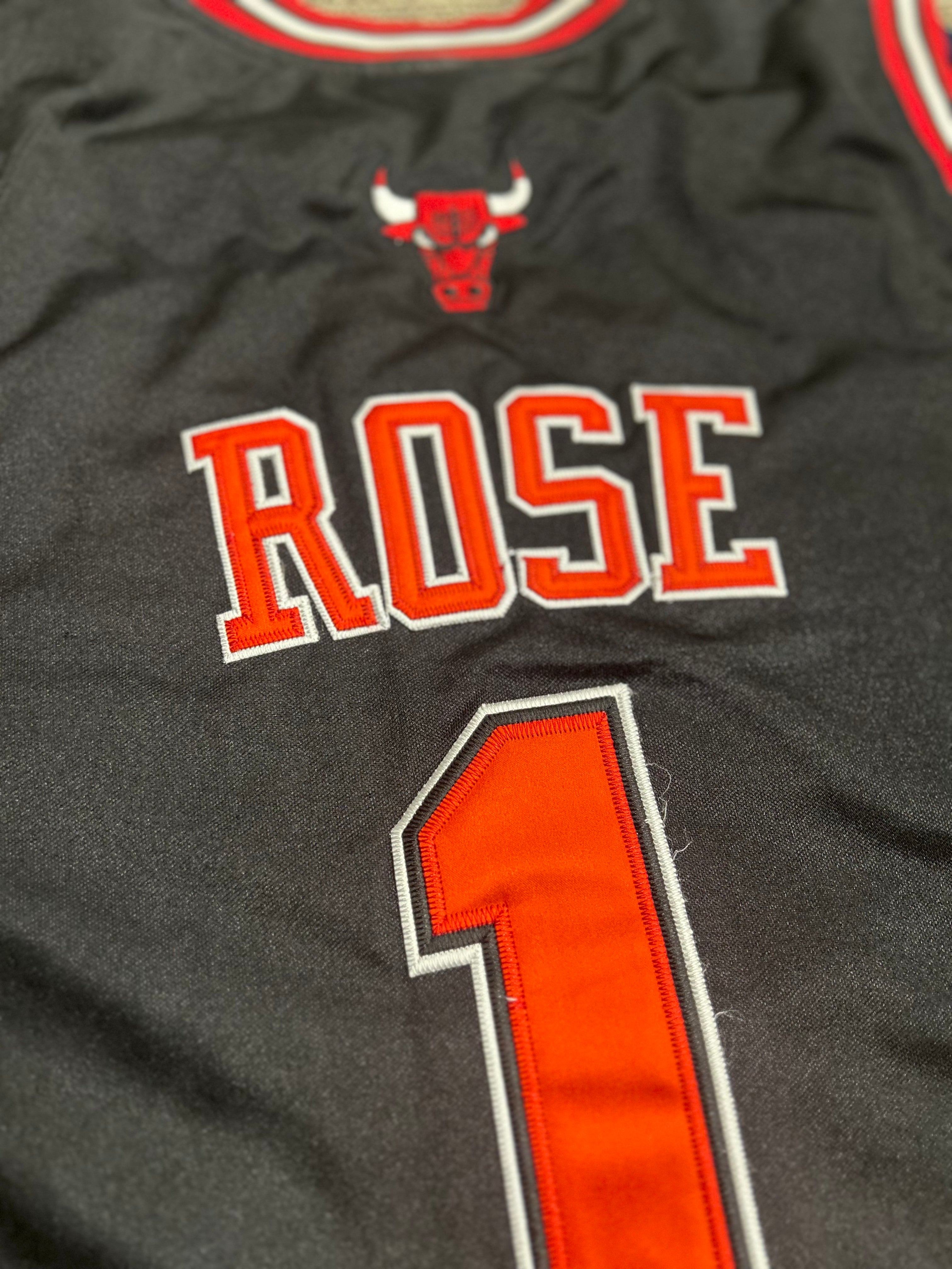 Chicago Bulls Derrick Rose #1 Adidas Alternate Jersey Size Large 50th Anniversary Patch