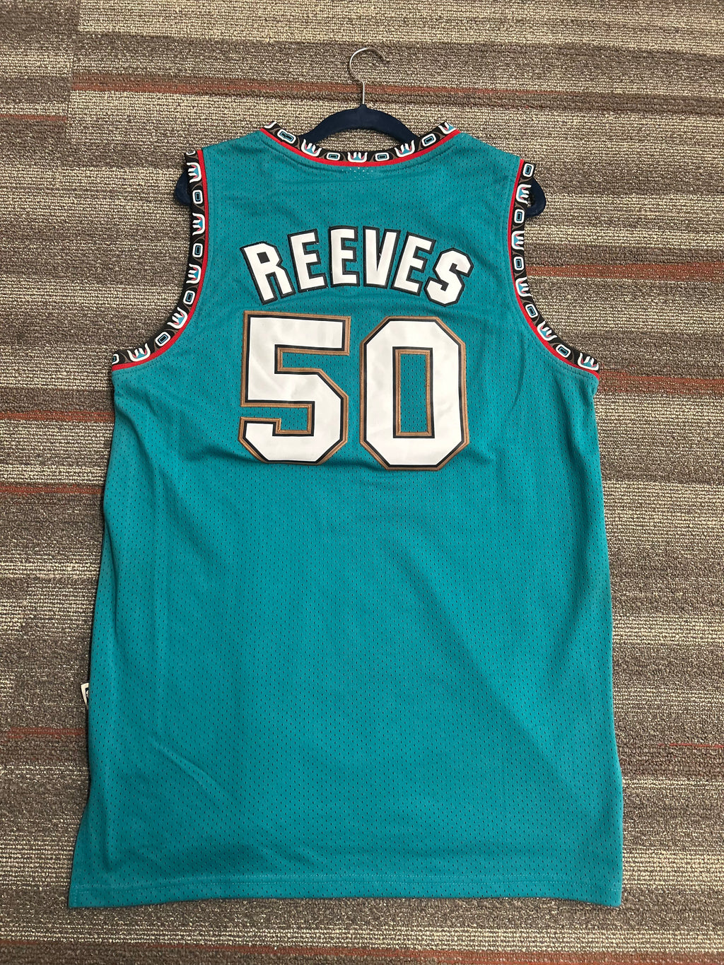 Vancouver Grizzlies Bryant Reeves Throwback Jersey #50 Size Large