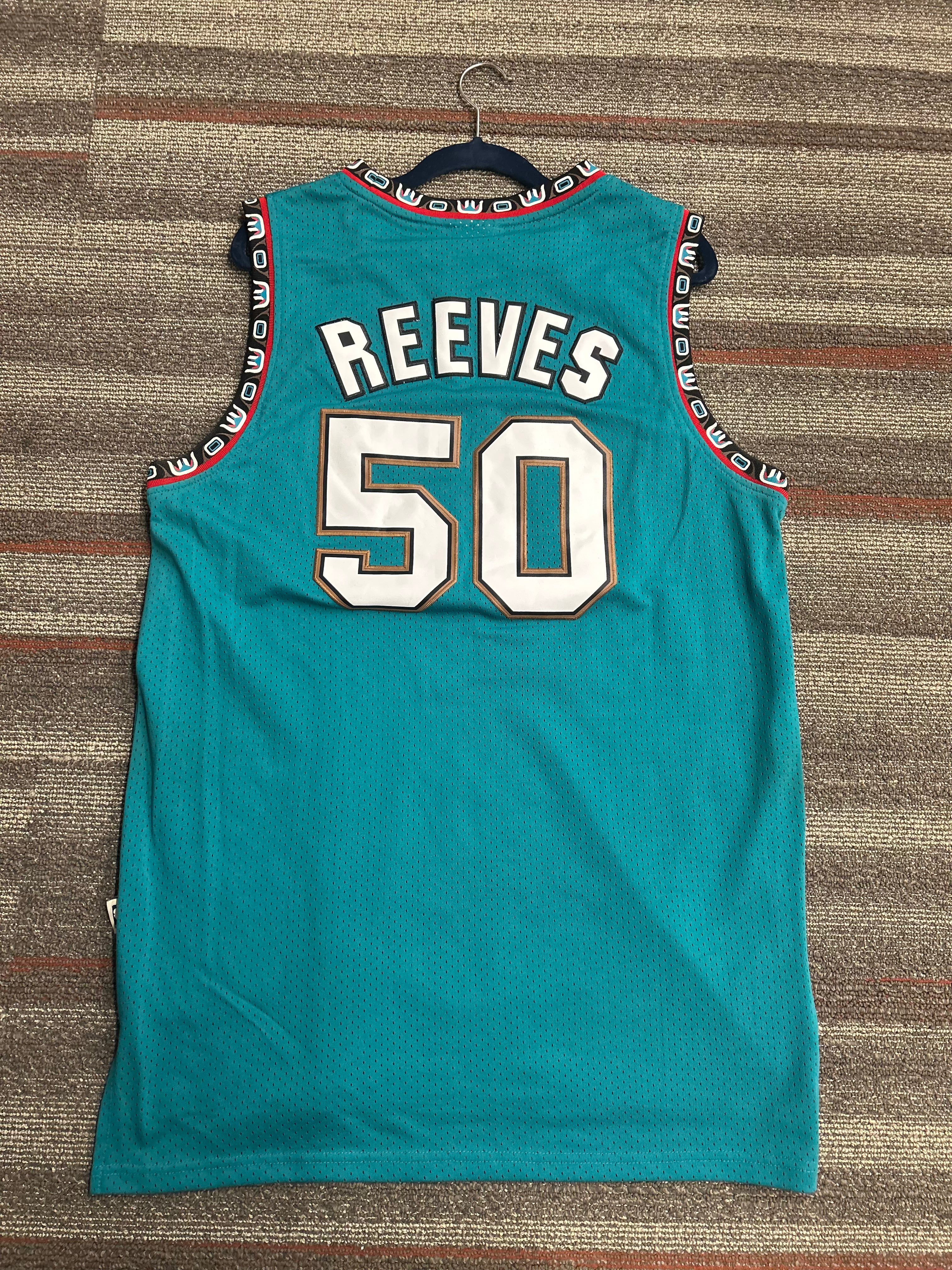 Vancouver Grizzlies Bryant Reeves Throwback Jersey #50 Size Large