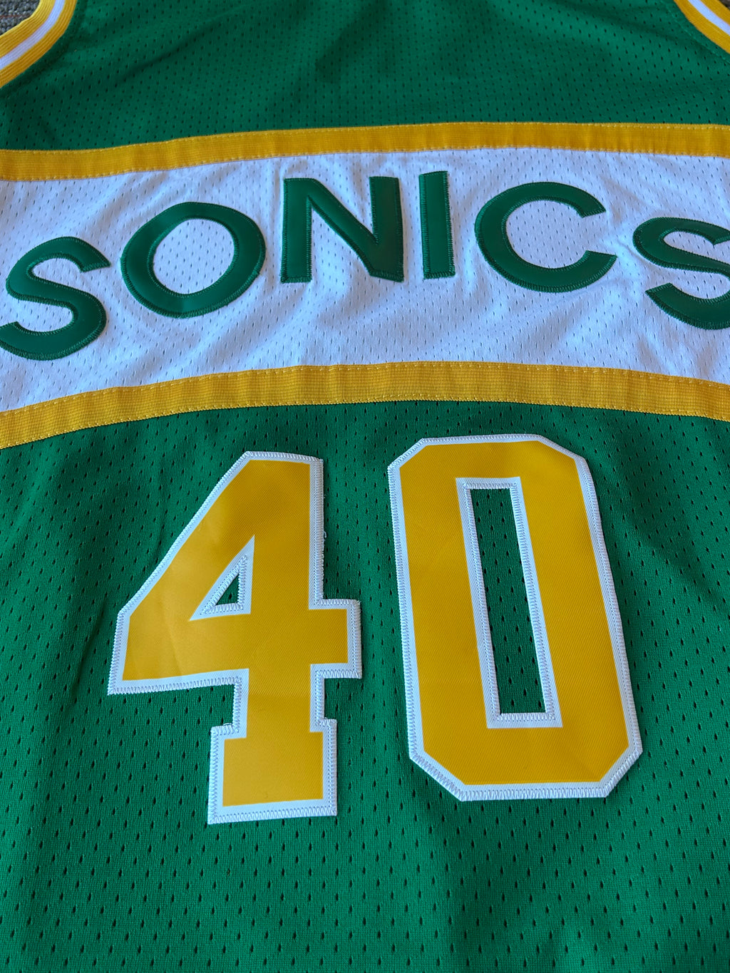 Seattle Supersonics Jersey Mens Large(44) NBA Swingman Shawn Kemp Mitchell Ness