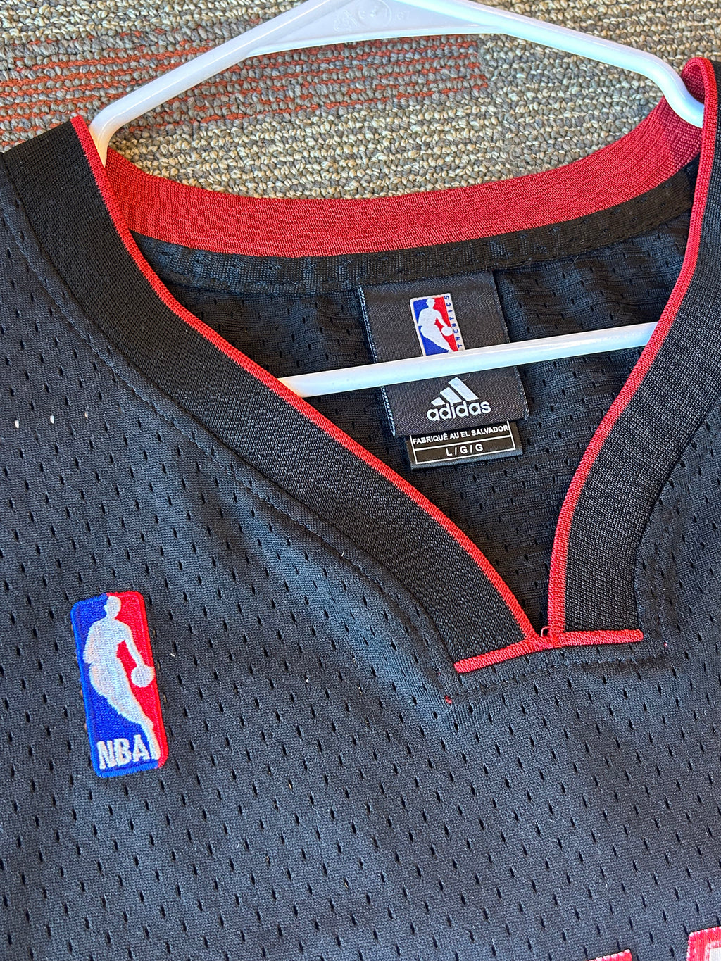 Adidas Dwayne Wade #3 Miami Heat NBA Authentics Jersey Black Men's Size Large