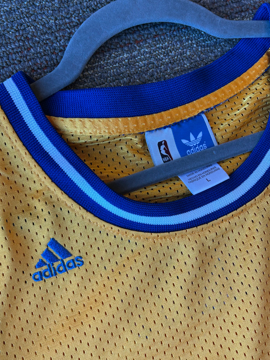 Steph Curry Adidas Hardwood Classics Golden State Warriors Men's Large Jersey