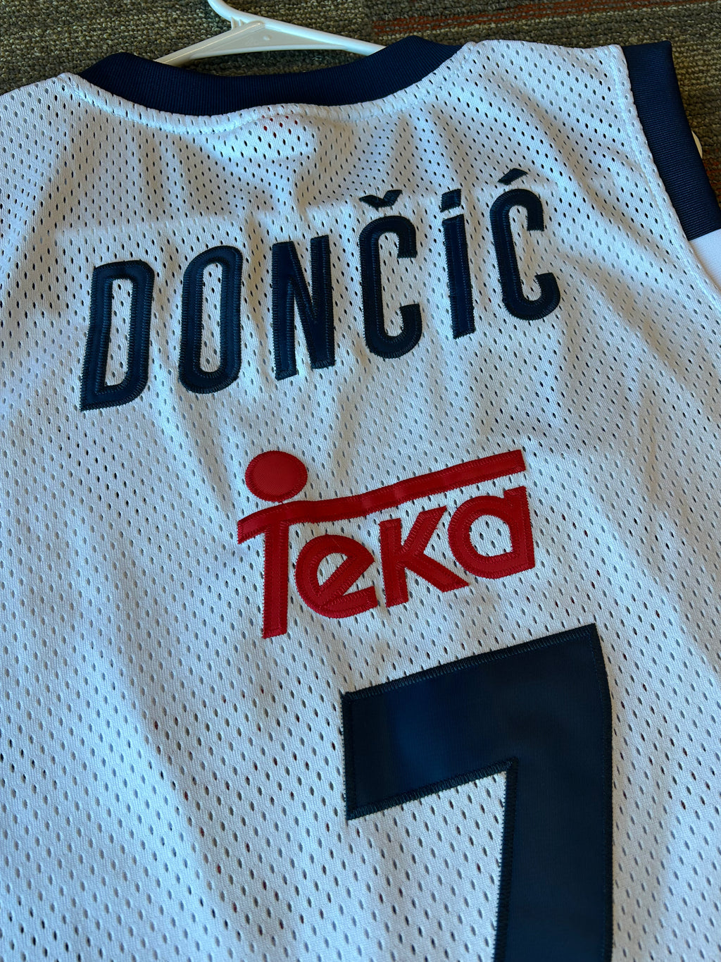 Luka Doncic Headgear Classics Real Madrid Teka Jersey Size XL White #7 Lakers