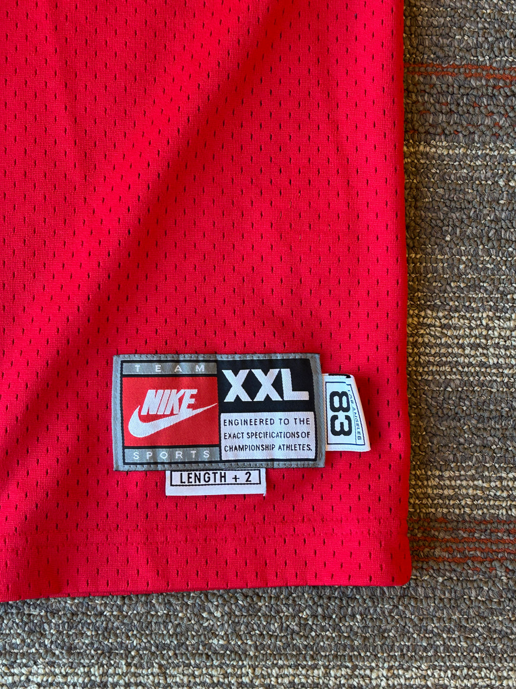 Nike Quentin Richardson Los Angeles Clippers Jersey 2XL Red Stitched Mesh NBA #3