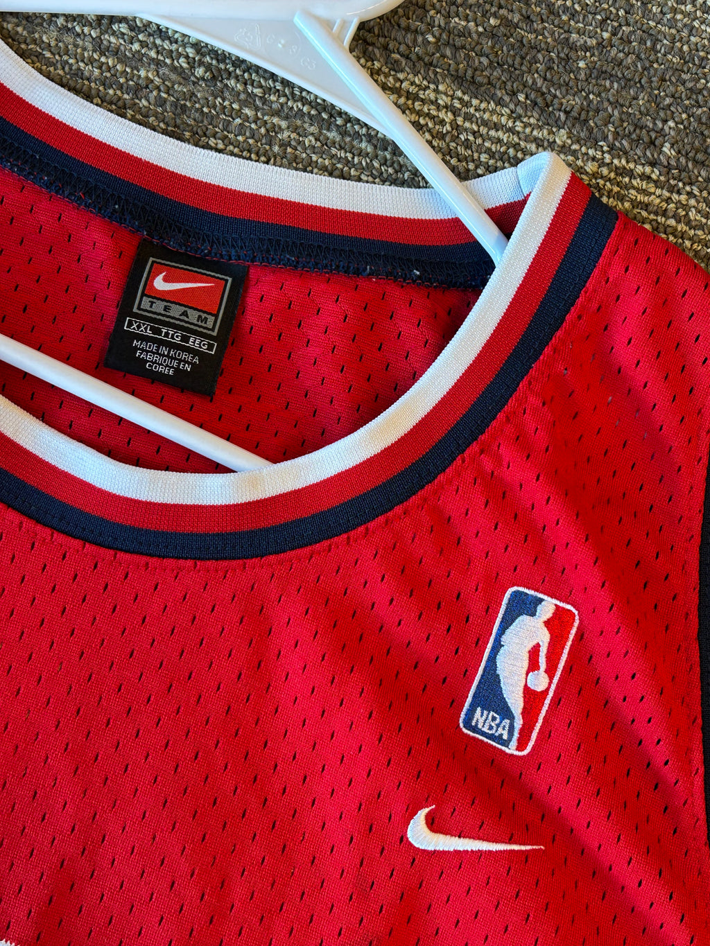 Nike Quentin Richardson Los Angeles Clippers Jersey 2XL Red Stitched Mesh NBA #3