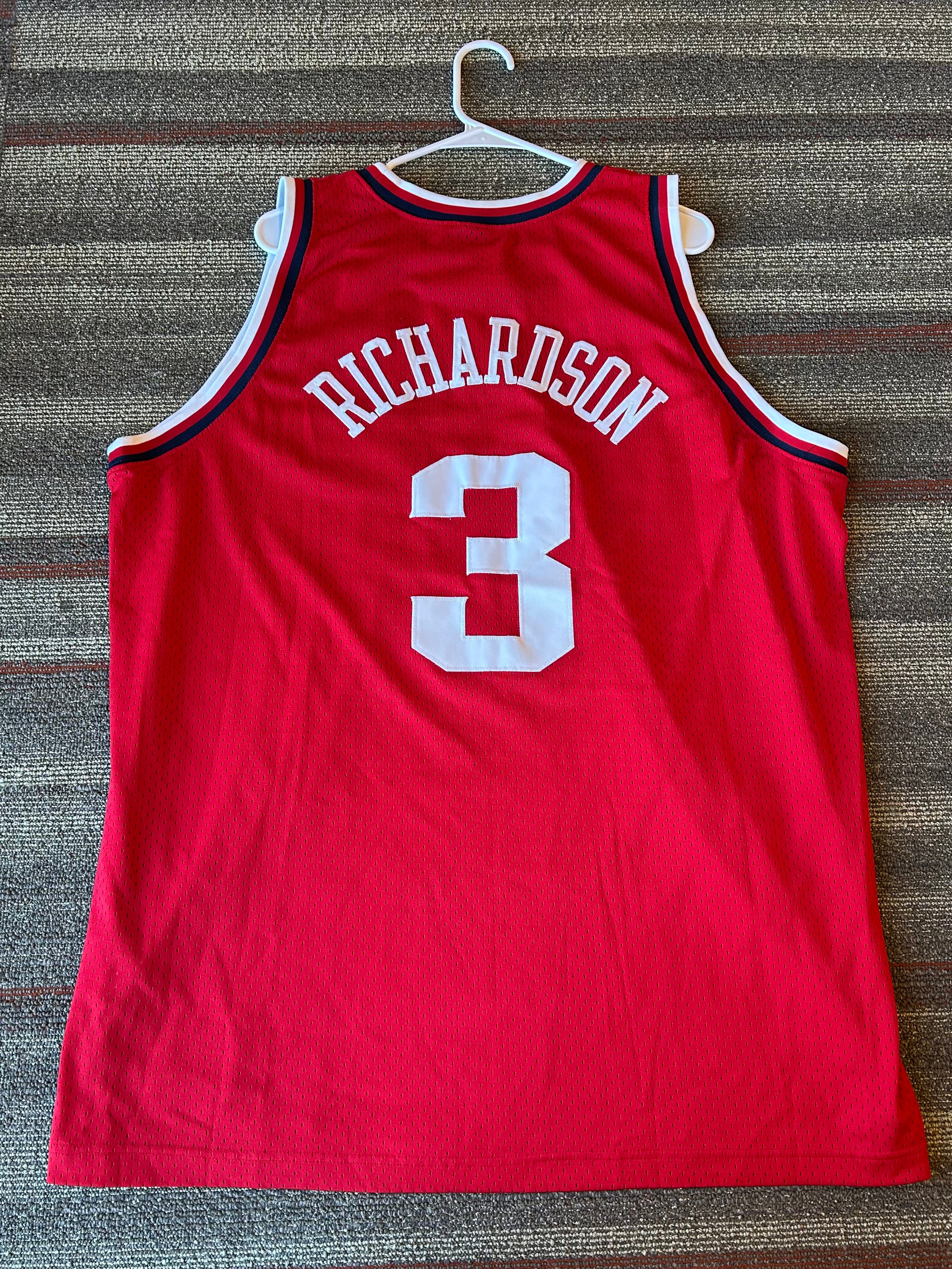 Nike Quentin Richardson Los Angeles Clippers Jersey 2XL Red Stitched Mesh NBA #3