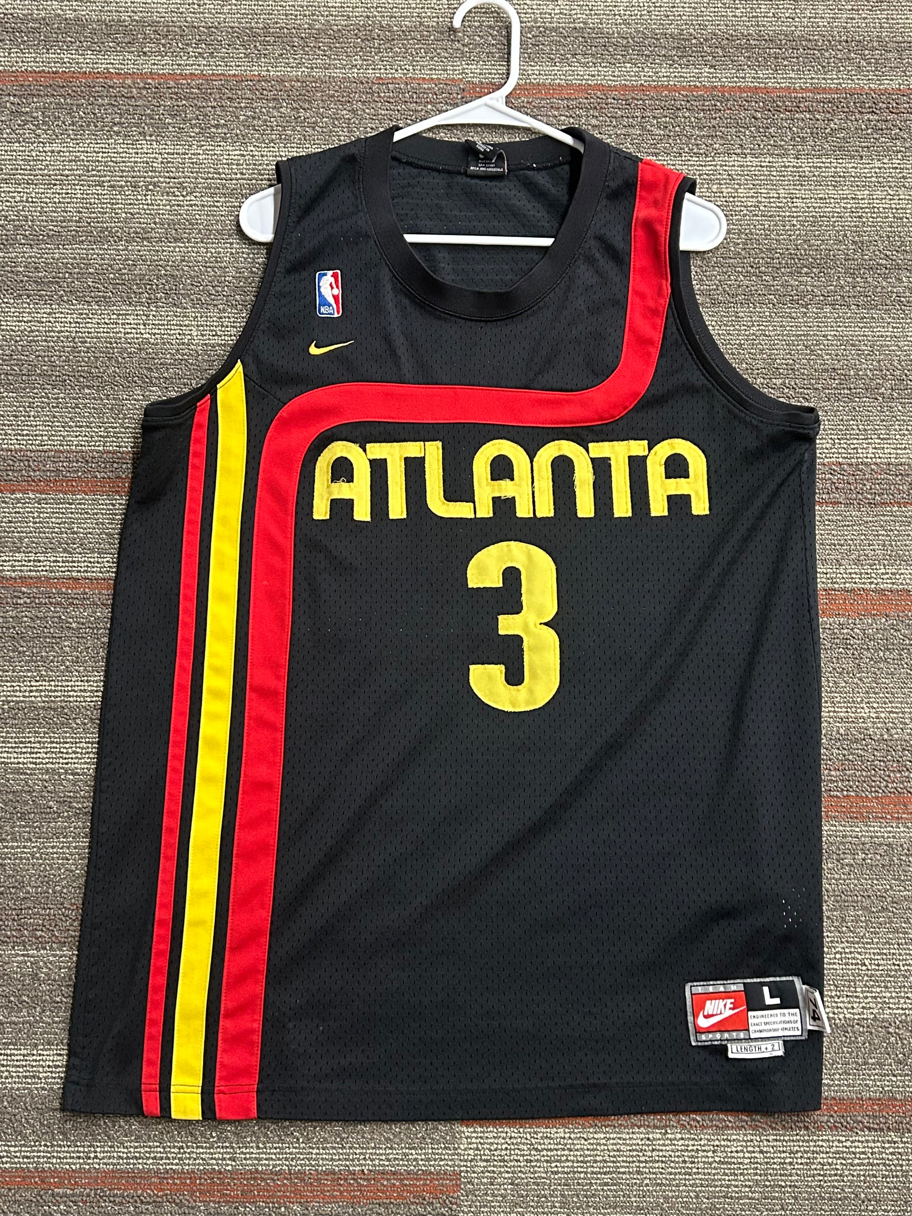 Atlanta Hawks Shareef Abdur-Rahim 74 Swingman Mens Large Jersey Black NBA Nike