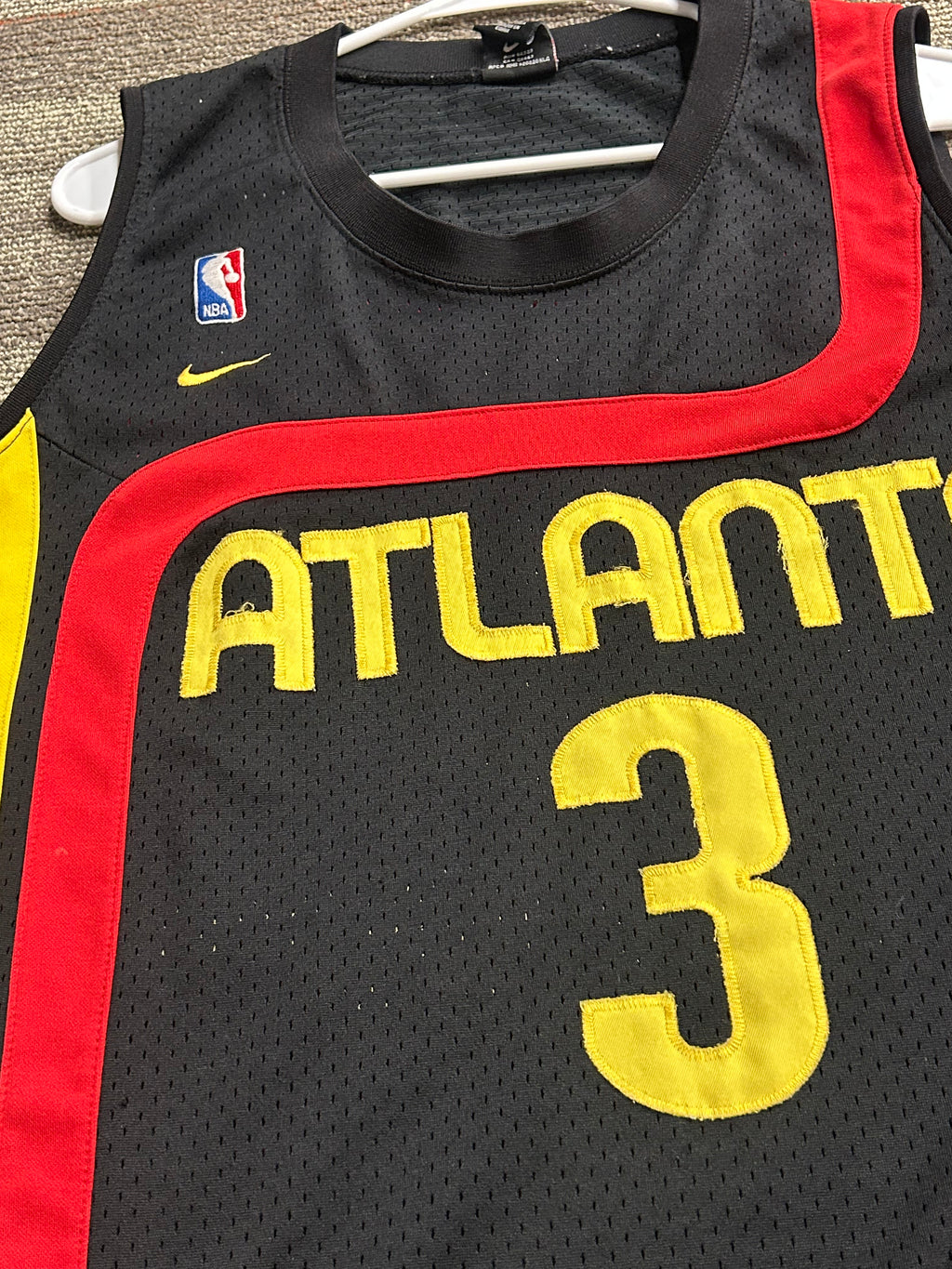 Atlanta Hawks Shareef Abdur-Rahim 74 Swingman Mens Large Jersey Black NBA Nike