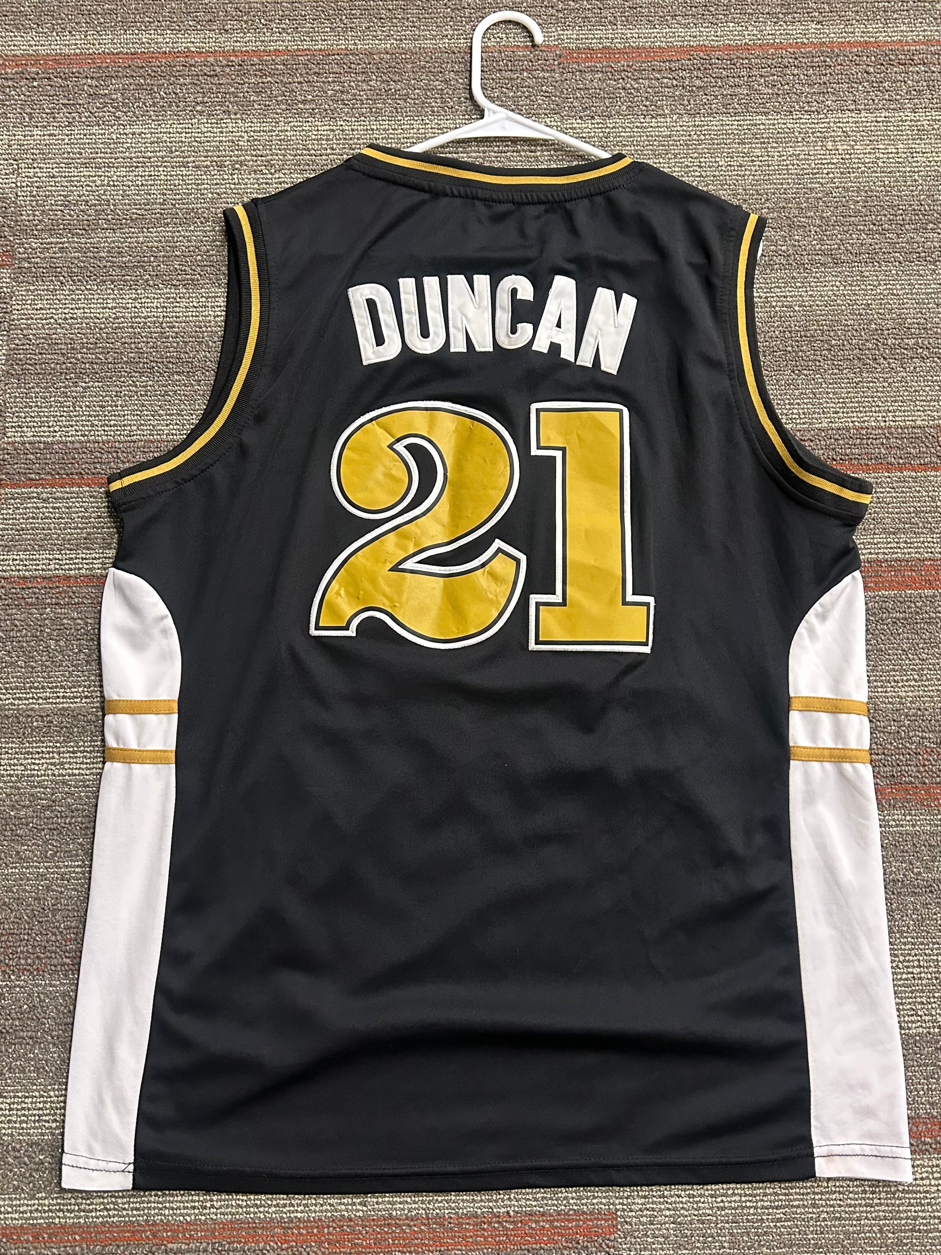 Nike Wake Forest Demon Deacons Tim Duncan Basketball Jersey XL Black #21 NCAA