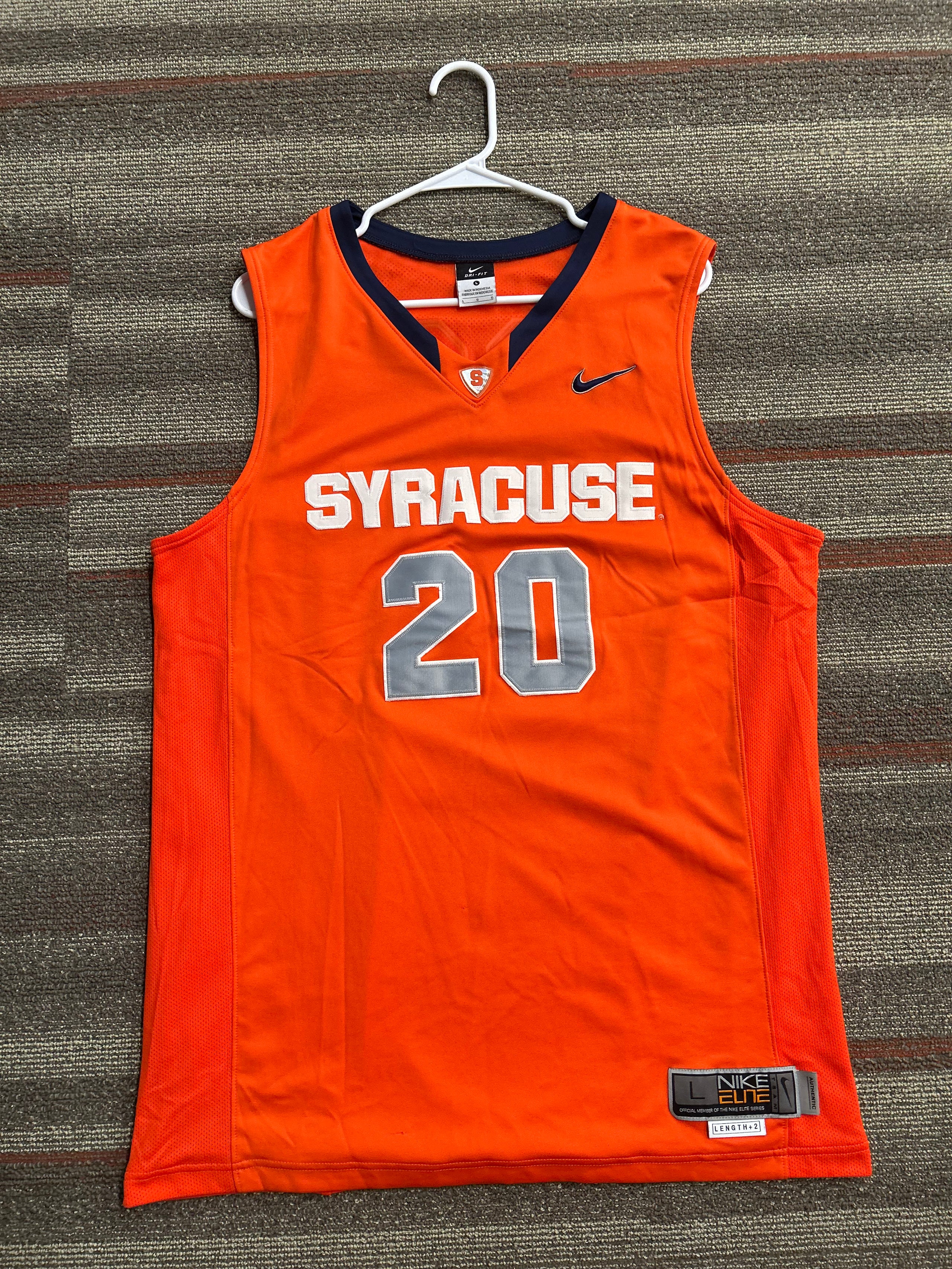 Nike Elite Syracuse Orange Men’s Basketball Jersey Size Large #20