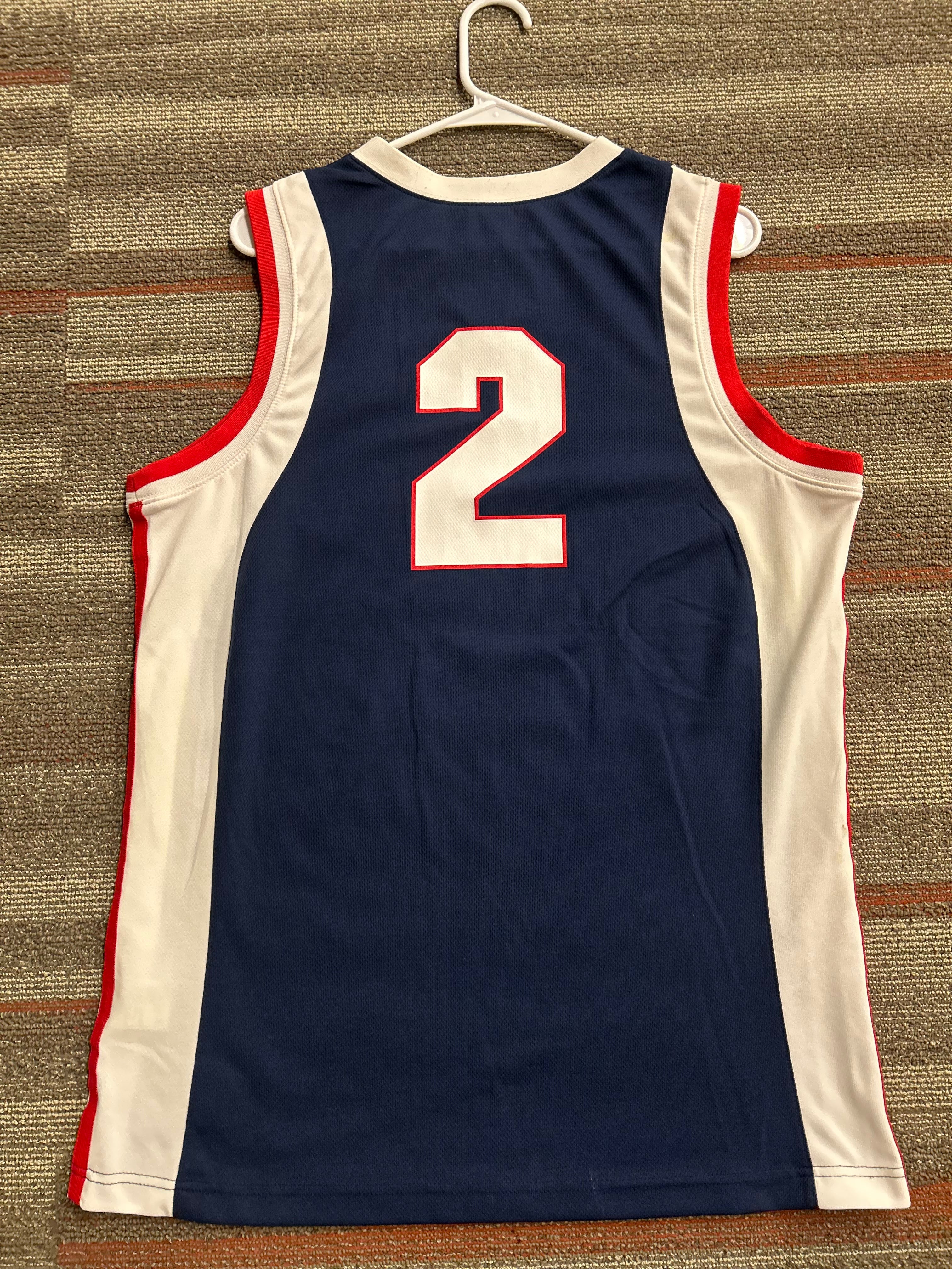 Gonzaga Bulldogs Jersey Mens Large Blue Jersey NCAA Basketball #2 Nike Team