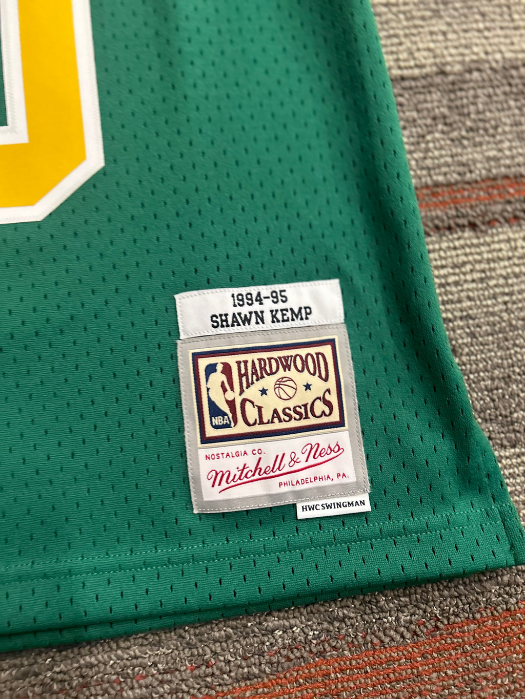 Seattle Supersonics Shawn Kemp Mitchell Ness Jersey Mens Large NBA Swingman HWC