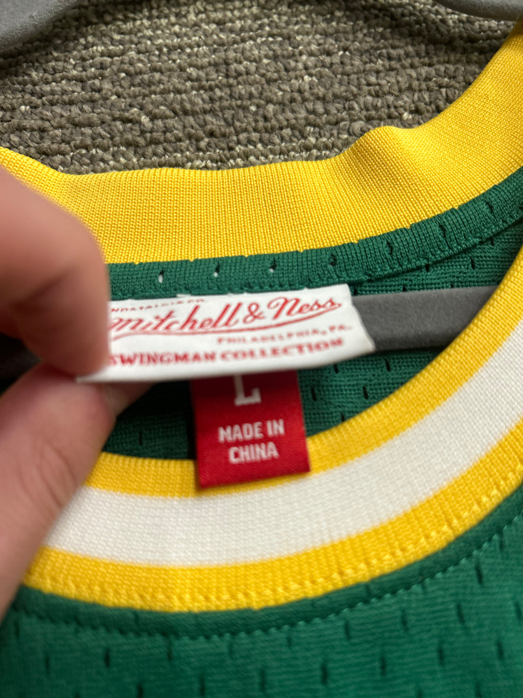 Seattle Supersonics Shawn Kemp Mitchell Ness Jersey Mens Large NBA Swingman HWC