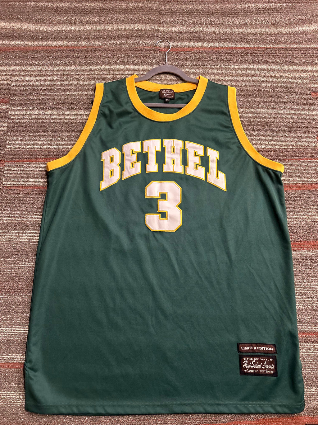 Vintage High School Legends Allen Iverson Bethel Bruins Jersey Size 56 3XL #3