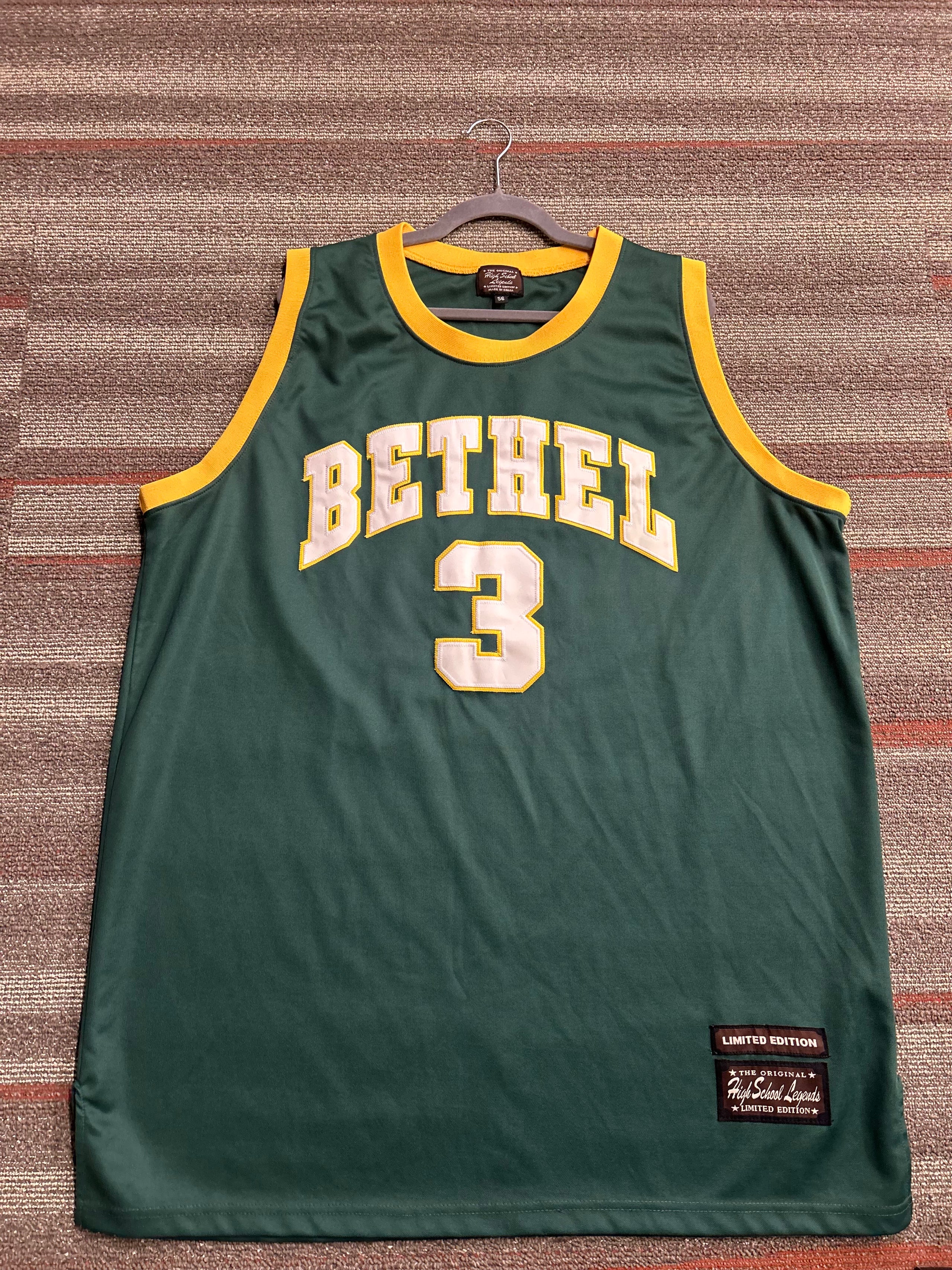 Vintage High School Legends Allen Iverson Bethel Bruins Jersey Size 56 3XL #3