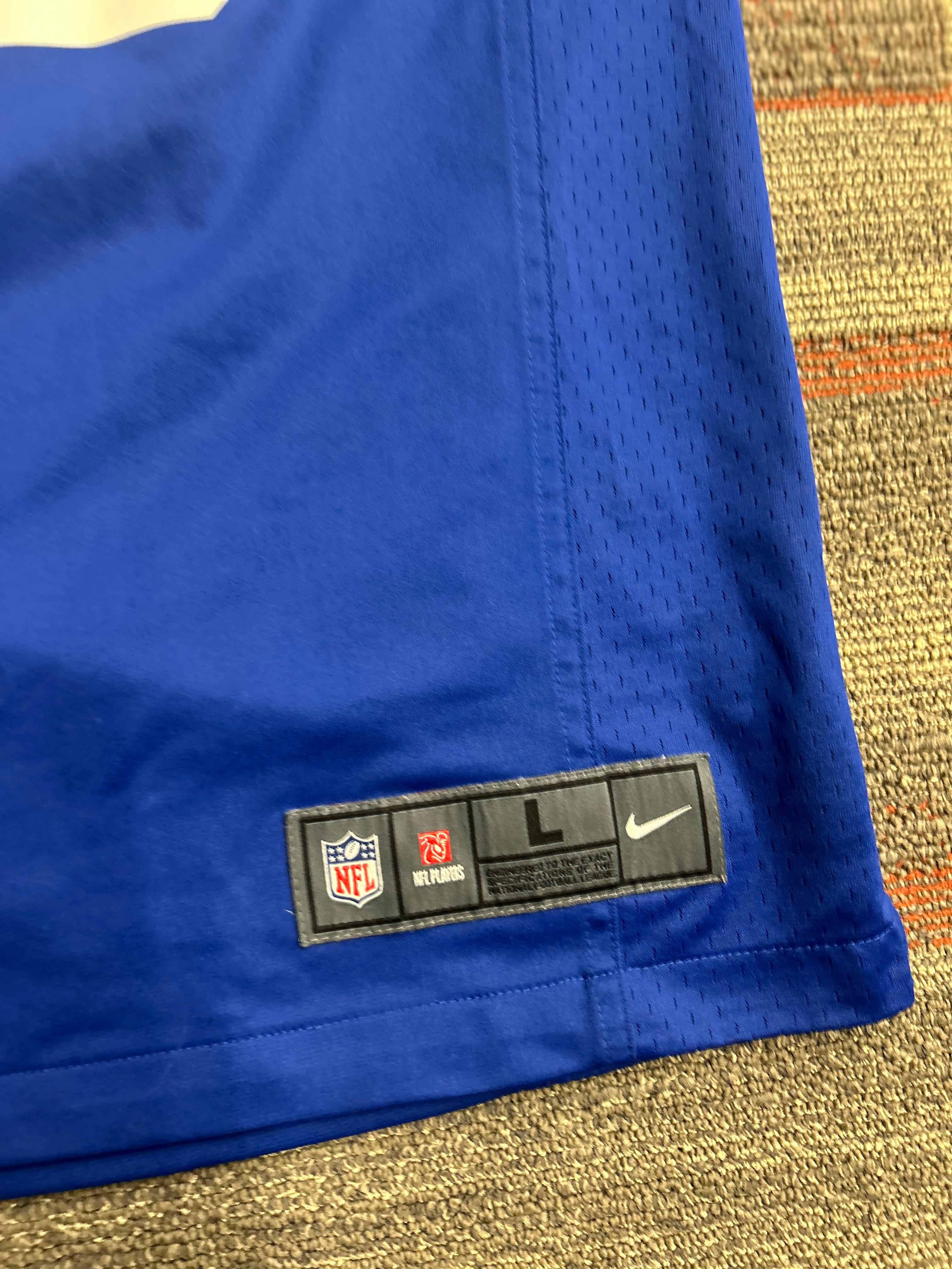 Nike New York Giants Saquon Barkley Jersey Men’s L NFL On Field Blue 26