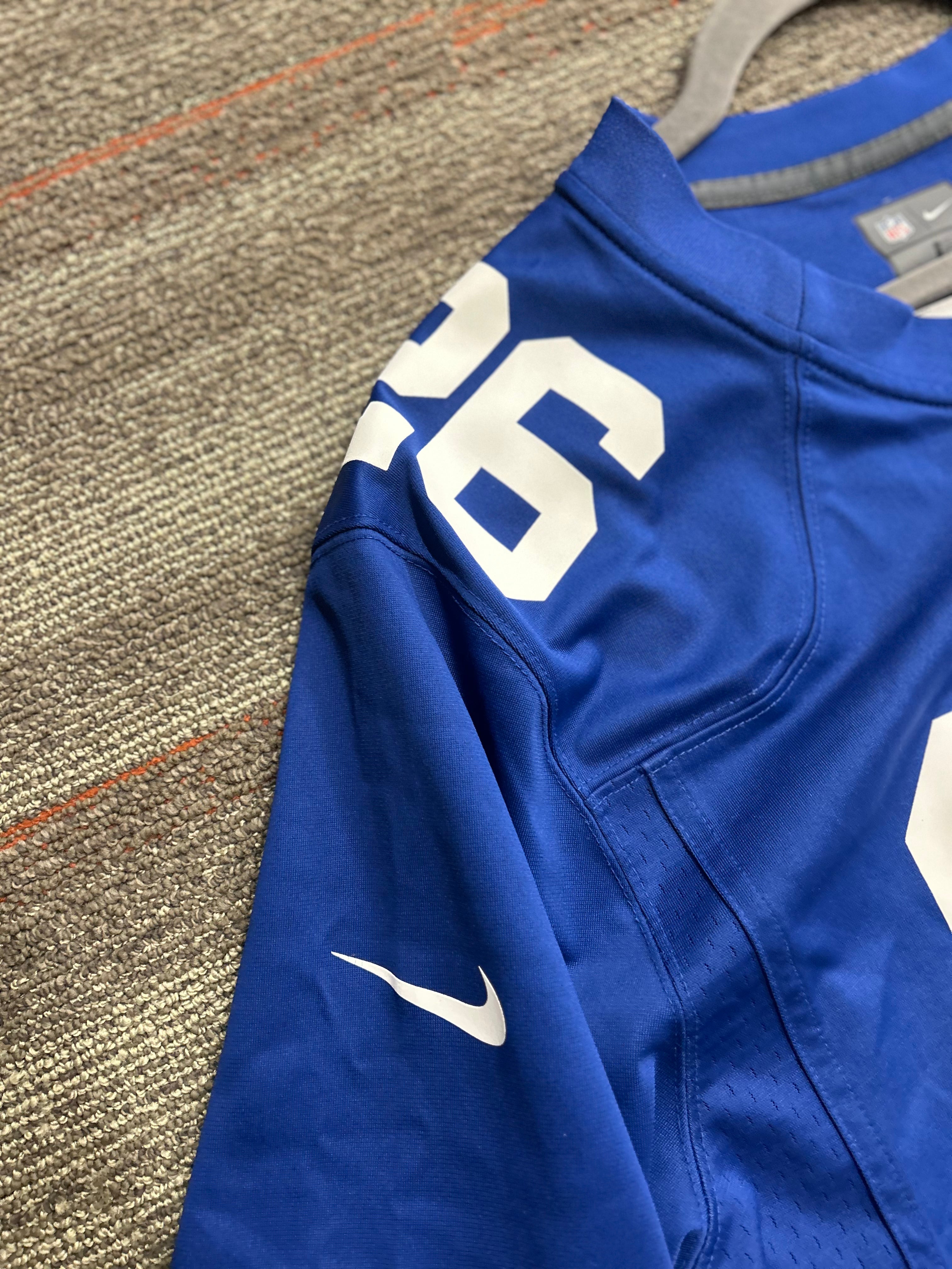 Nike New York Giants Saquon Barkley Jersey Men’s L NFL On Field Blue 26