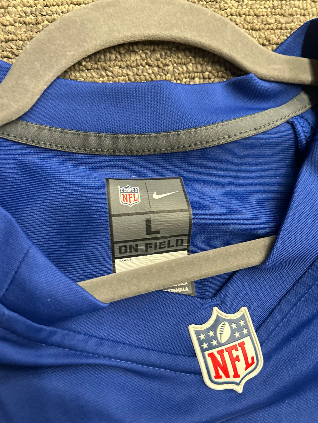 Nike New York Giants Saquon Barkley Jersey Men’s L NFL On Field Blue 26