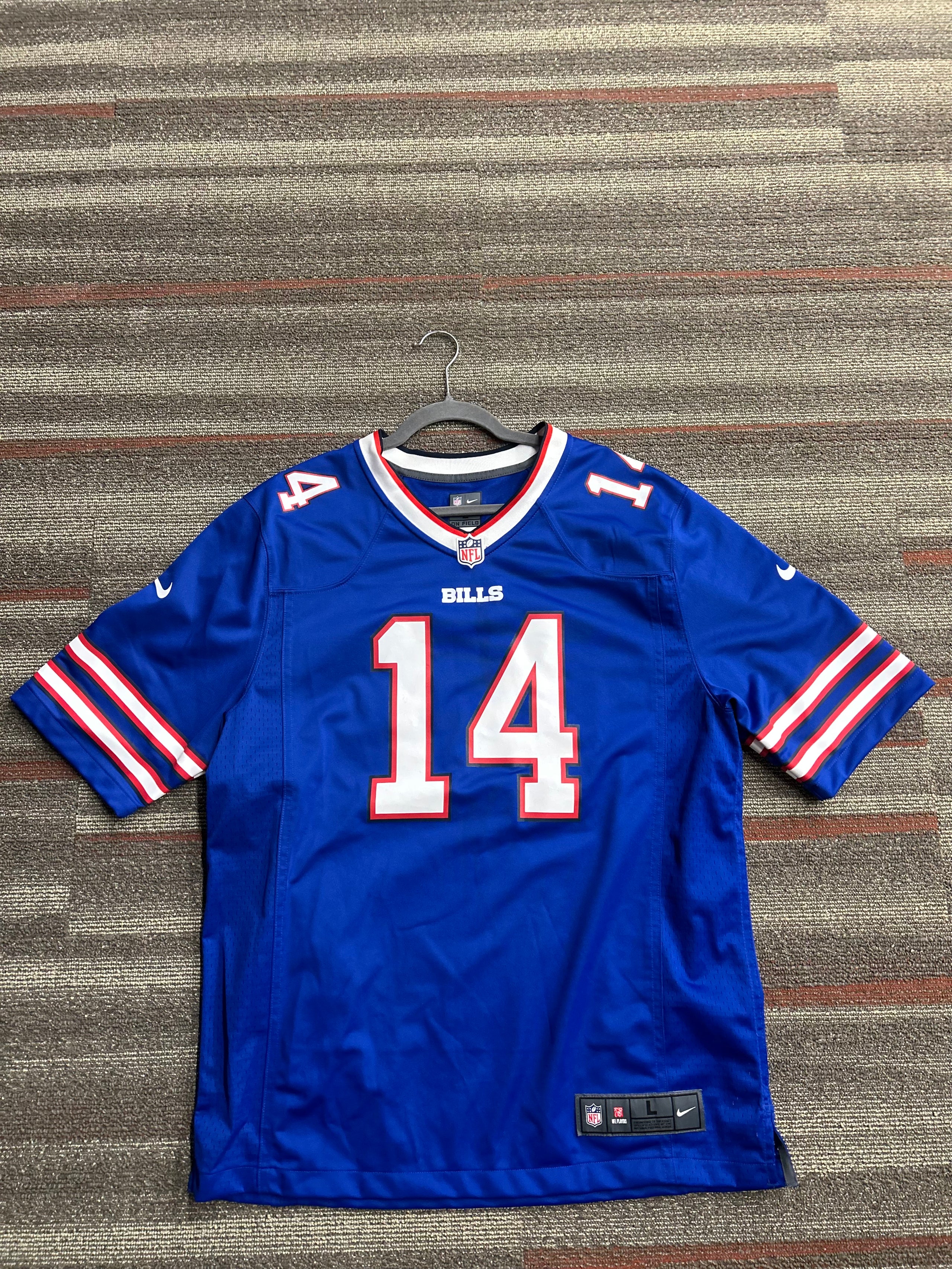 Buffalo Bills Stefon Diggs Nike On Field Jersey Size Large Blue Home Issued #14