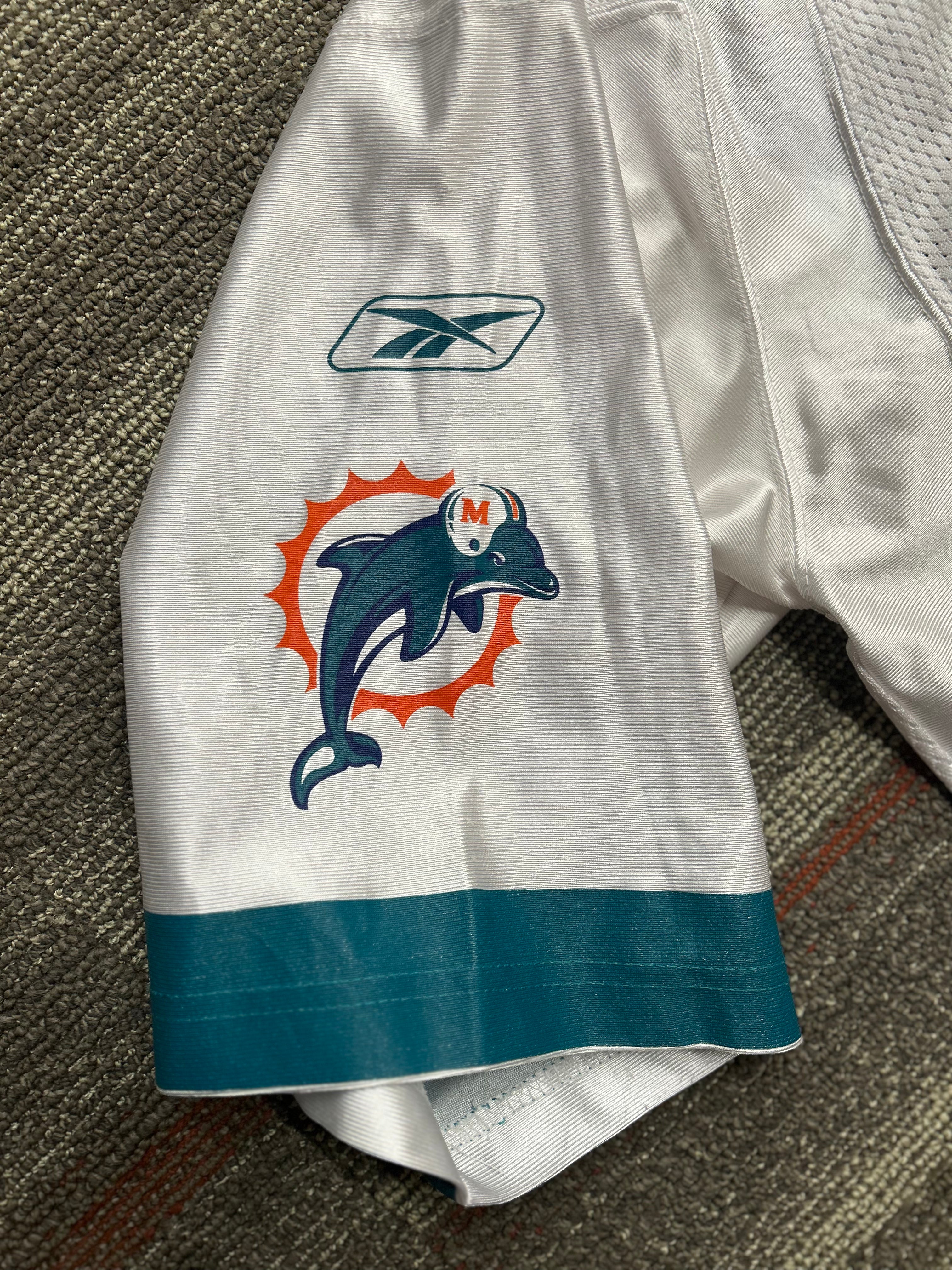 Brock Marion Miami Dolphins Authentic Jersey Reebok Mens Size XL White #31 NFL