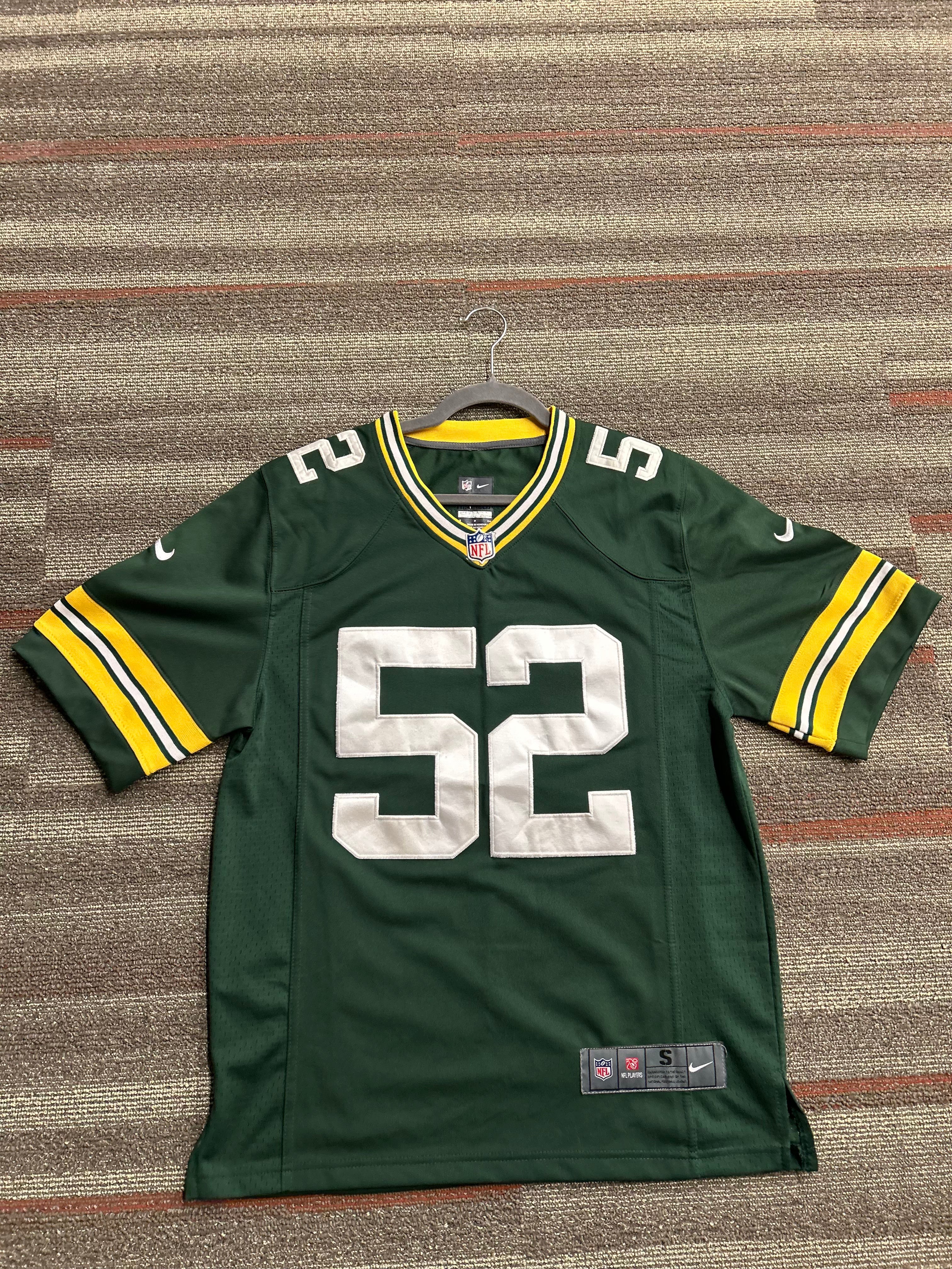 Nike Clay Matthews Green Bay Packers Men’s Small Jersey NFL Players Green #52