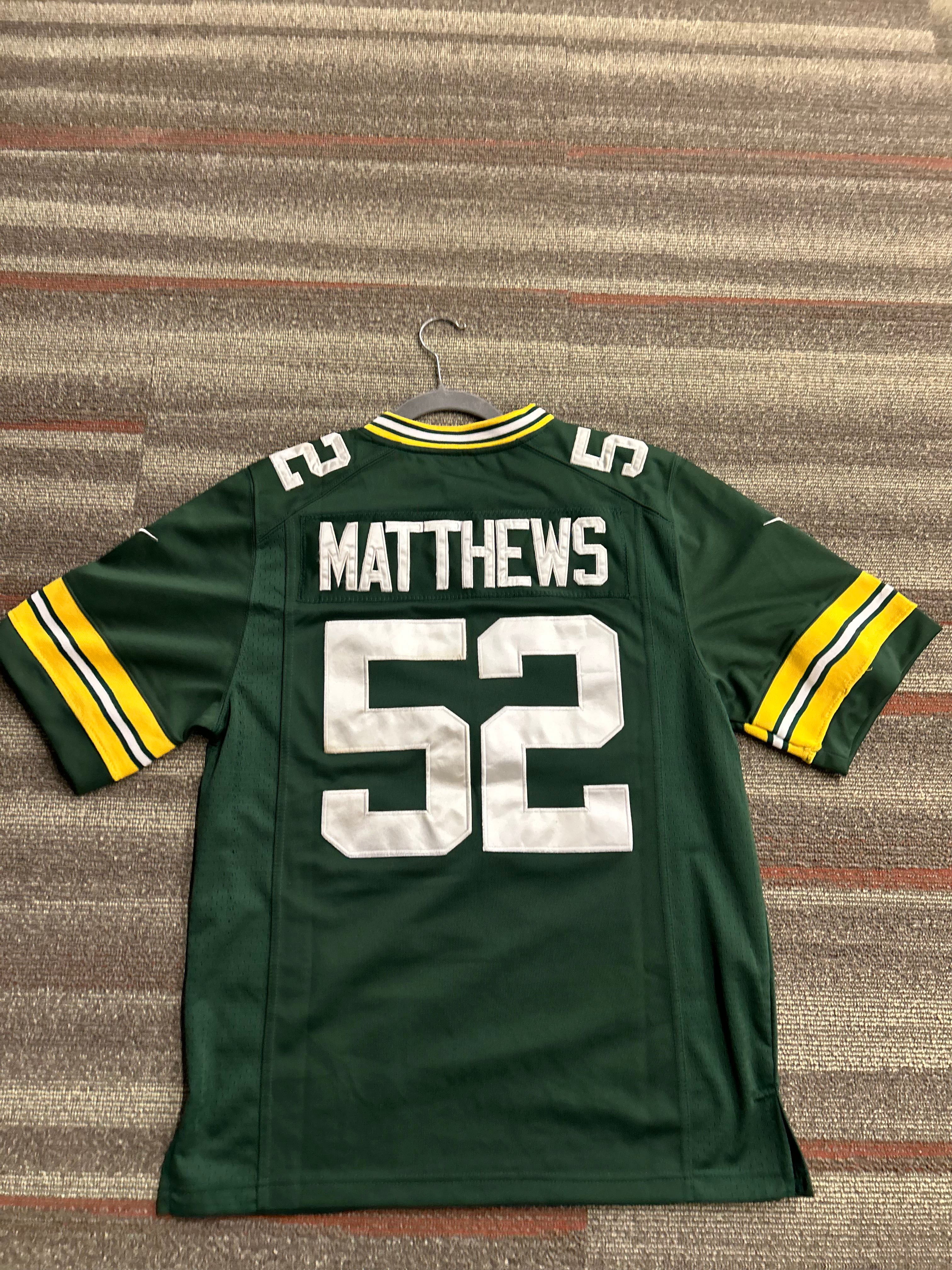 Nike Clay Matthews Green Bay Packers Men’s Small Jersey NFL Players Green #52